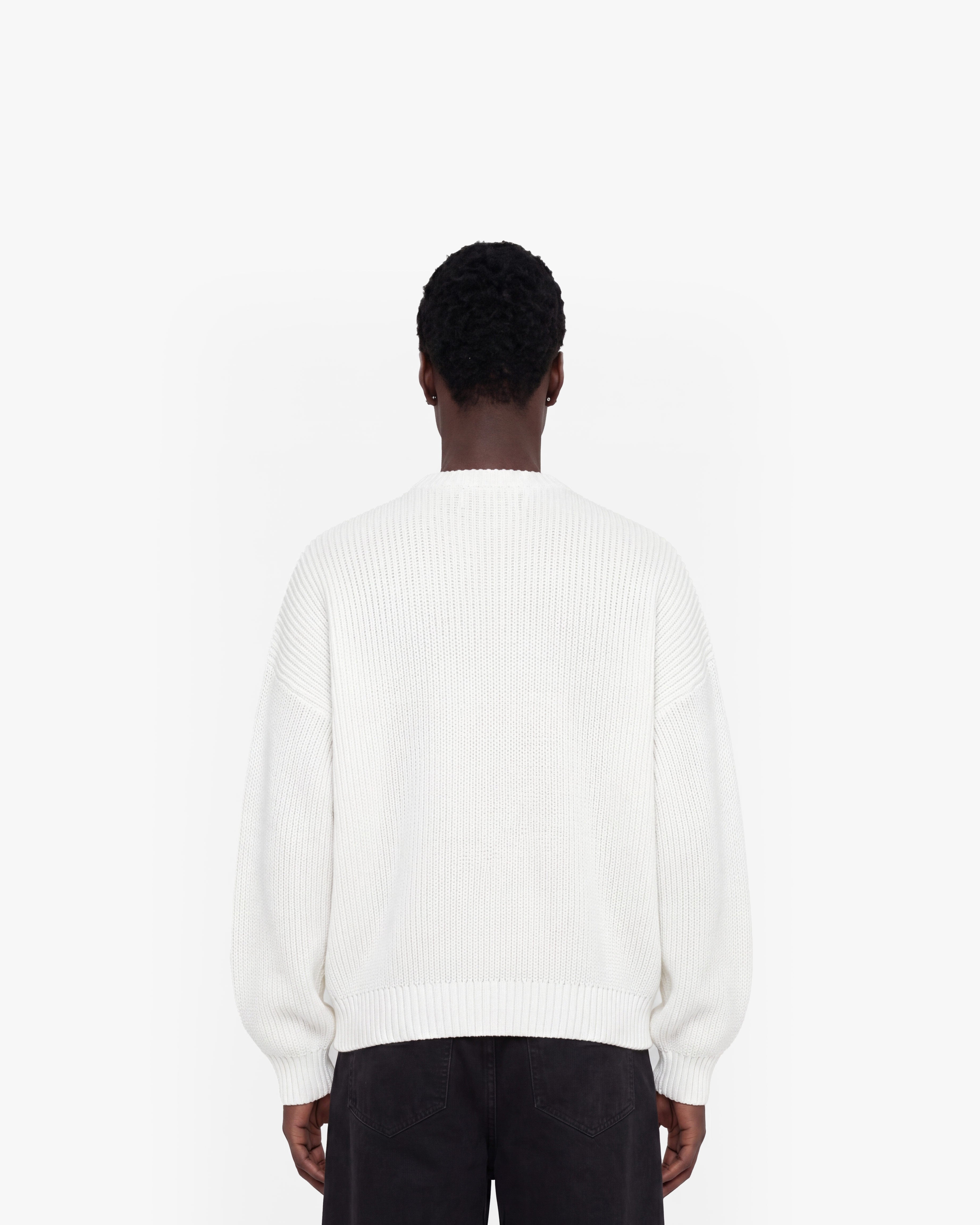 V-LOGO KNITWEAR WHITE