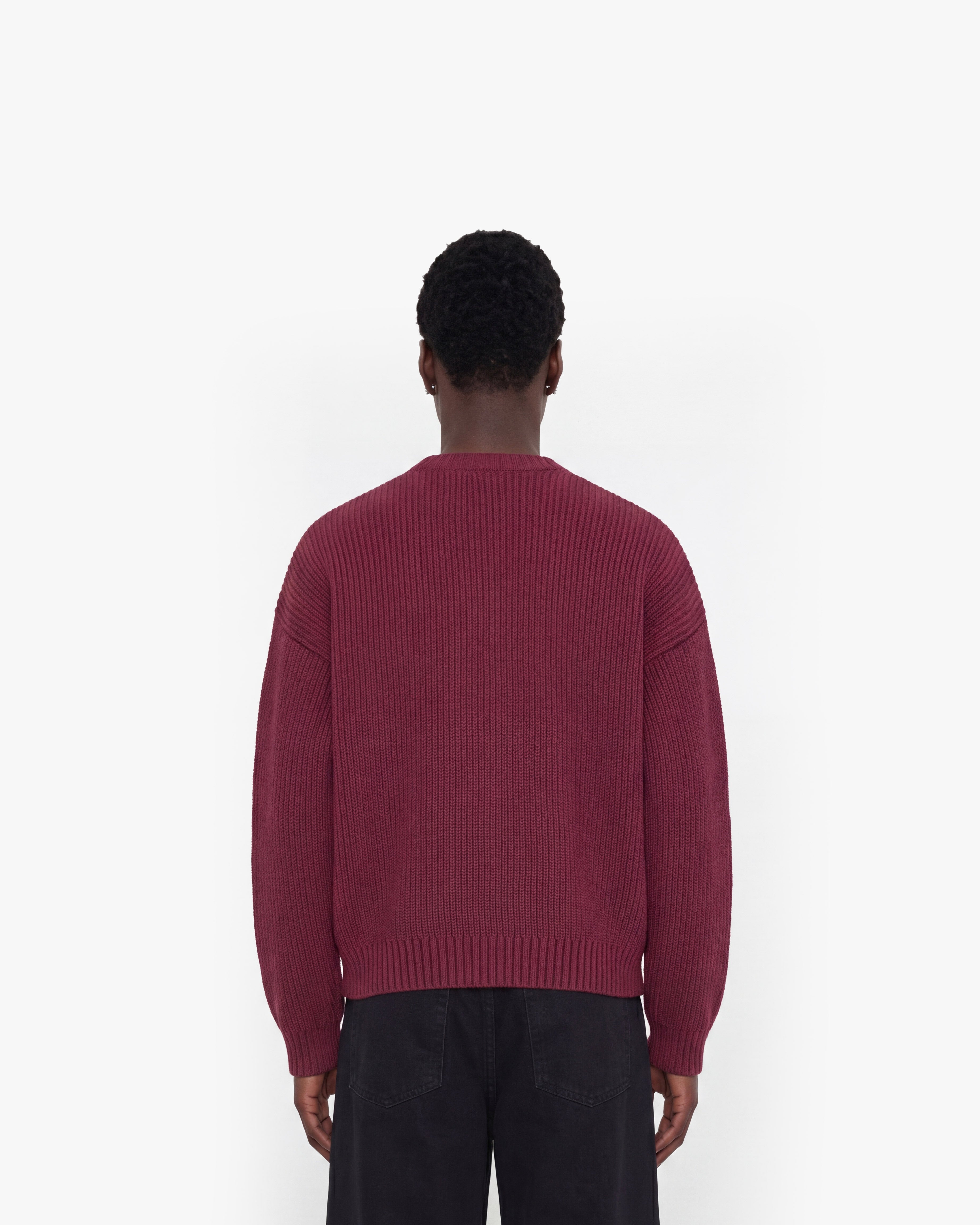 V-LOGO KNITWEAR DARK CHERRY