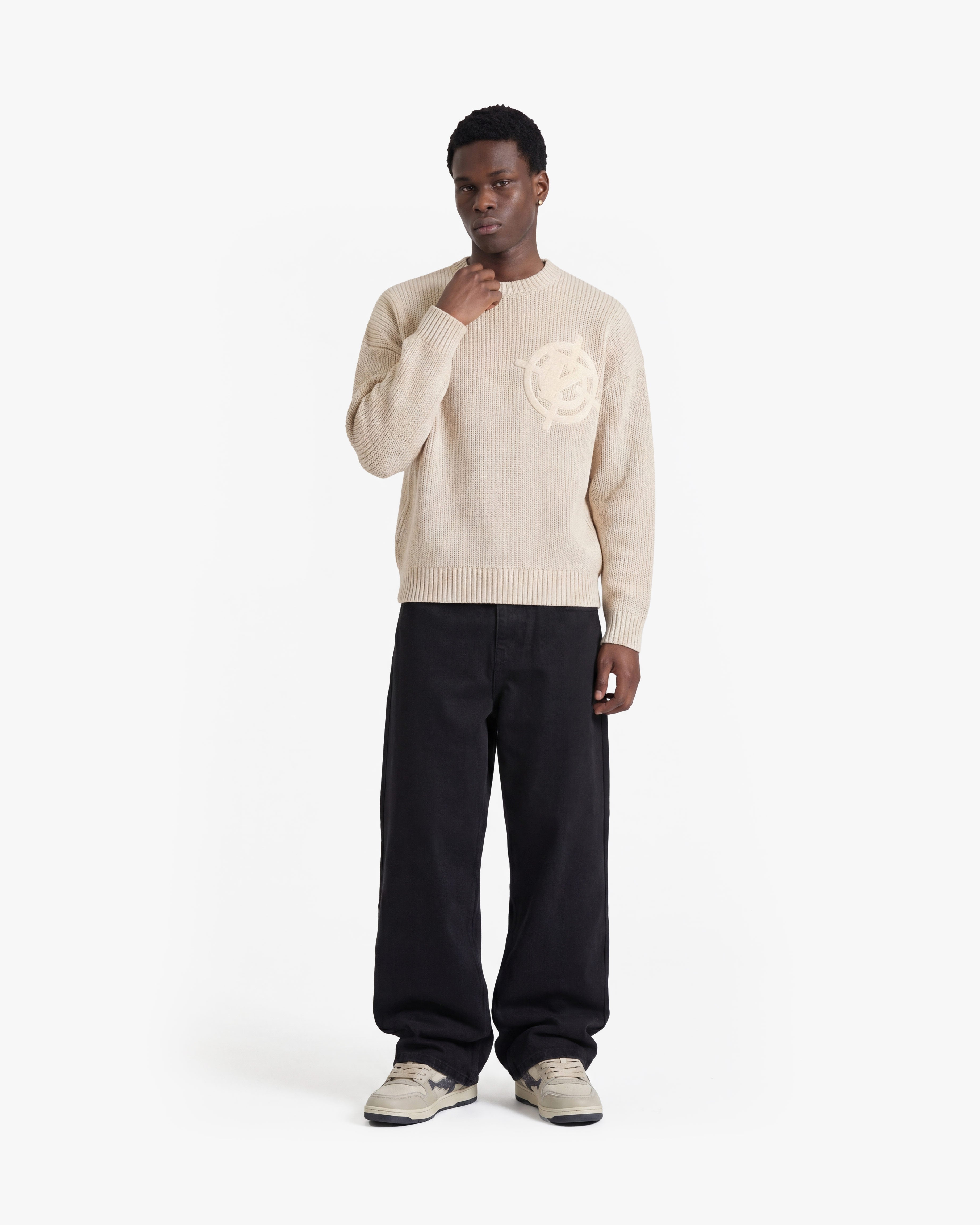 V-LOGO KNITWEAR BEIGE