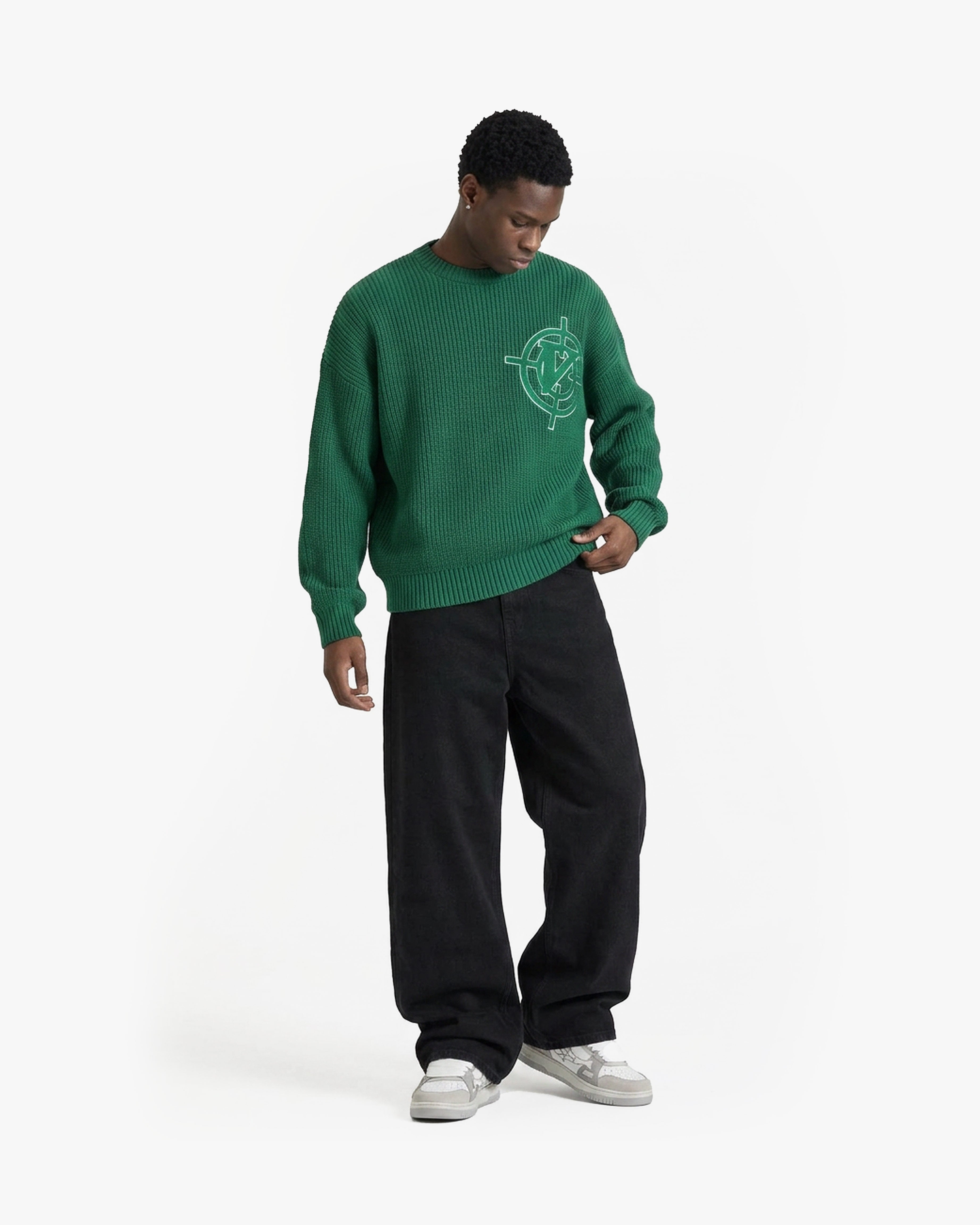 V-LOGO KNITWEAR GREEN