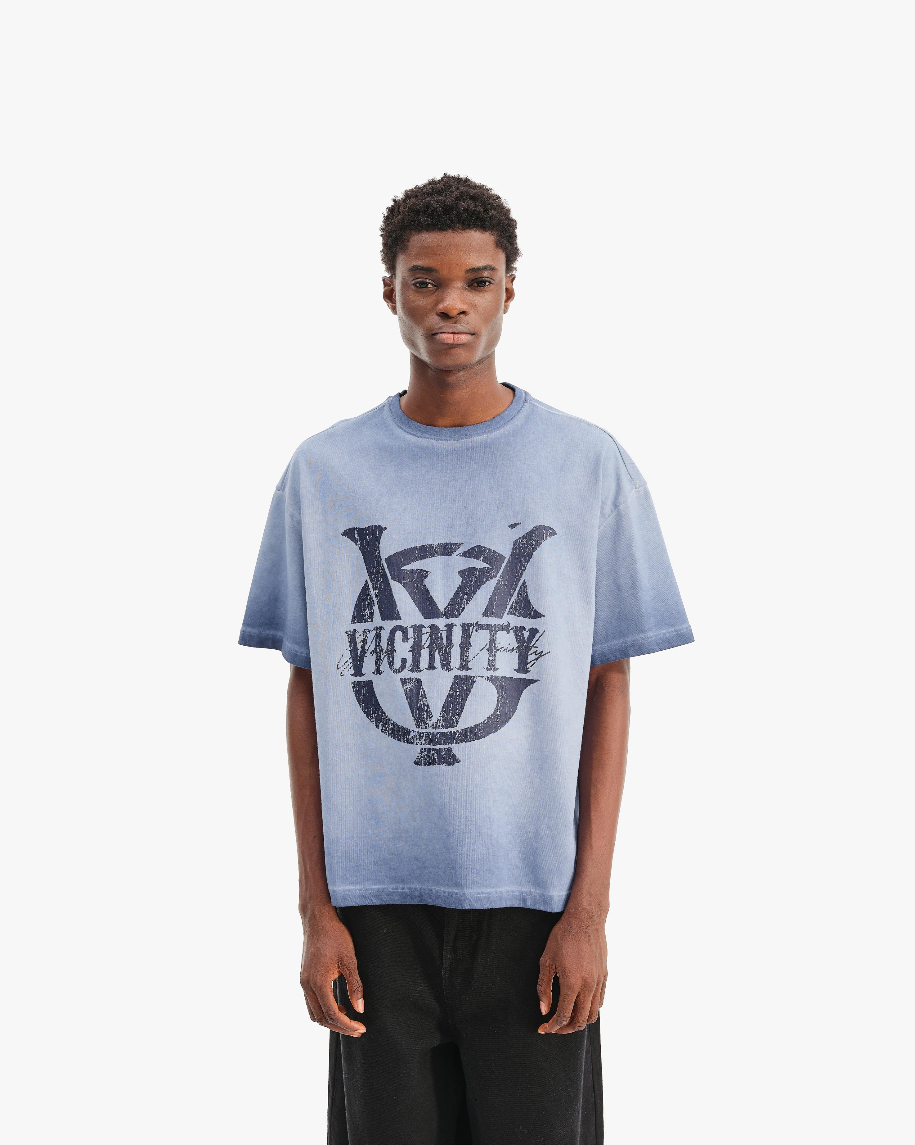 INITIALS TEE BLUE