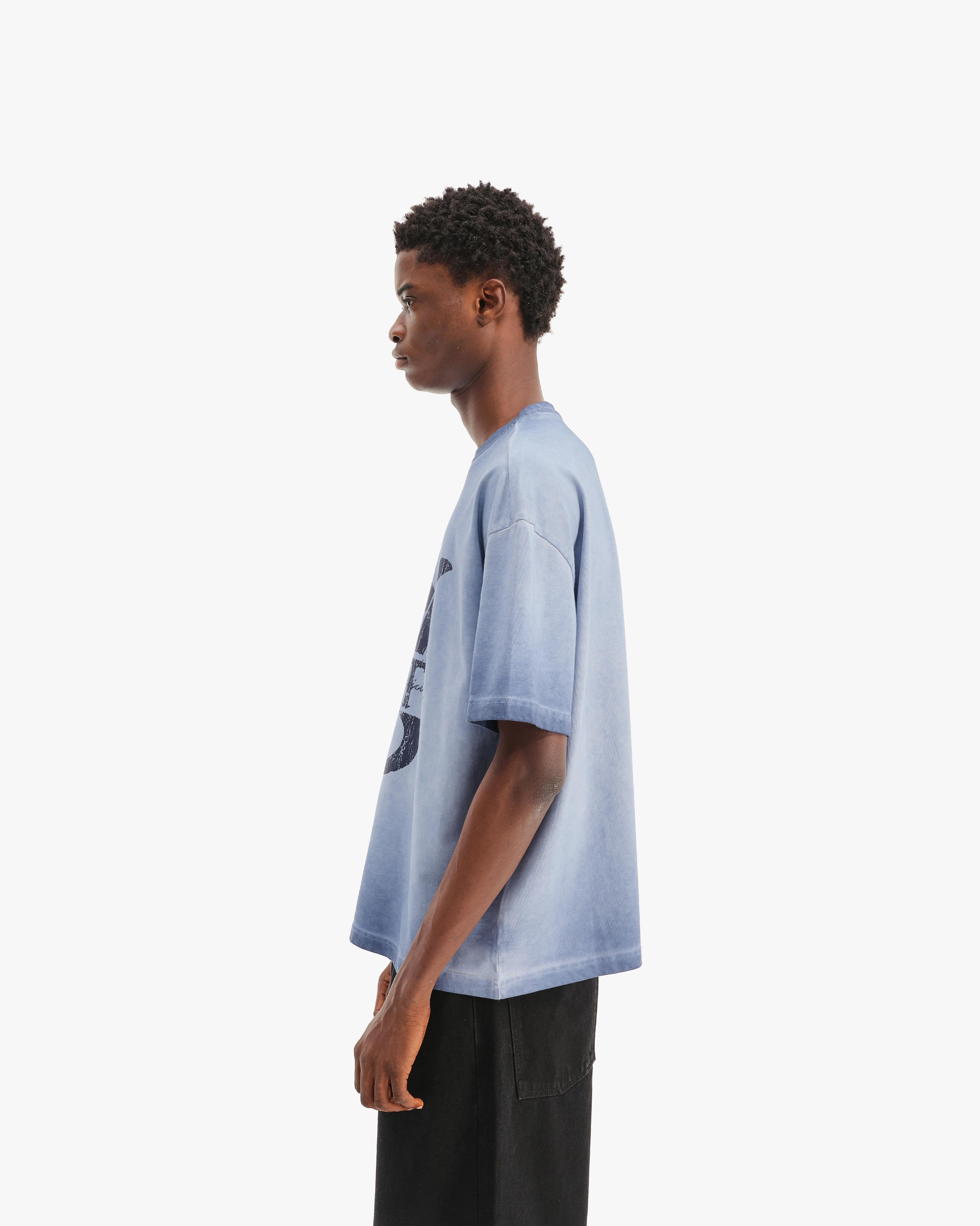 INITIALS TEE BLUE