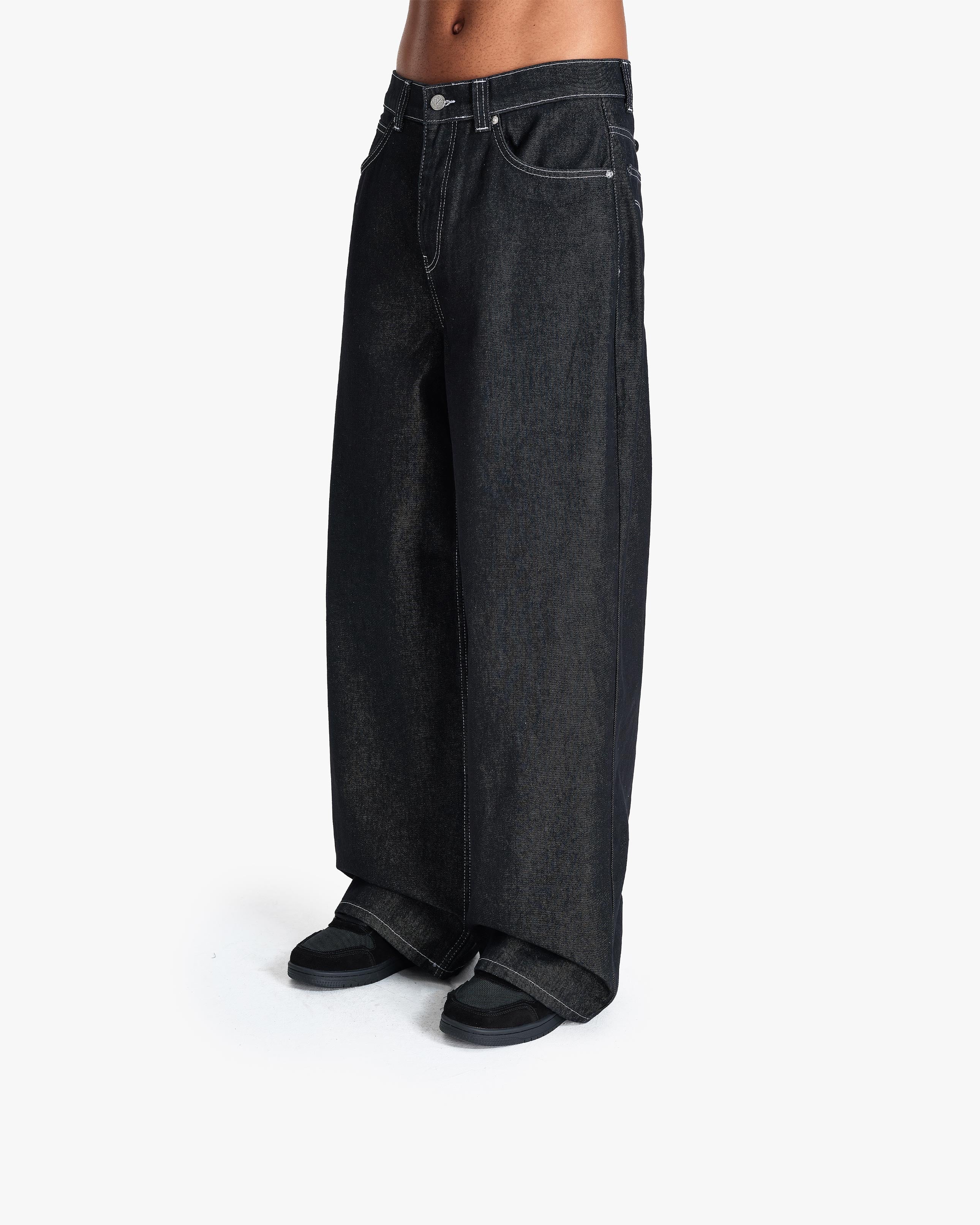 VOLUME DENIM RAW BLACK