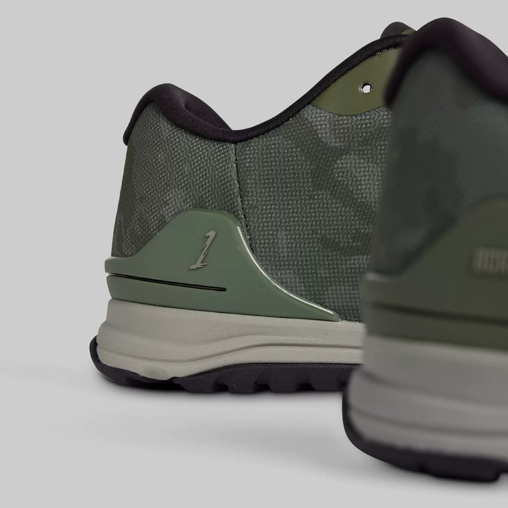 B. P Savage Camo Green Wide Fit Cross Training Shoes