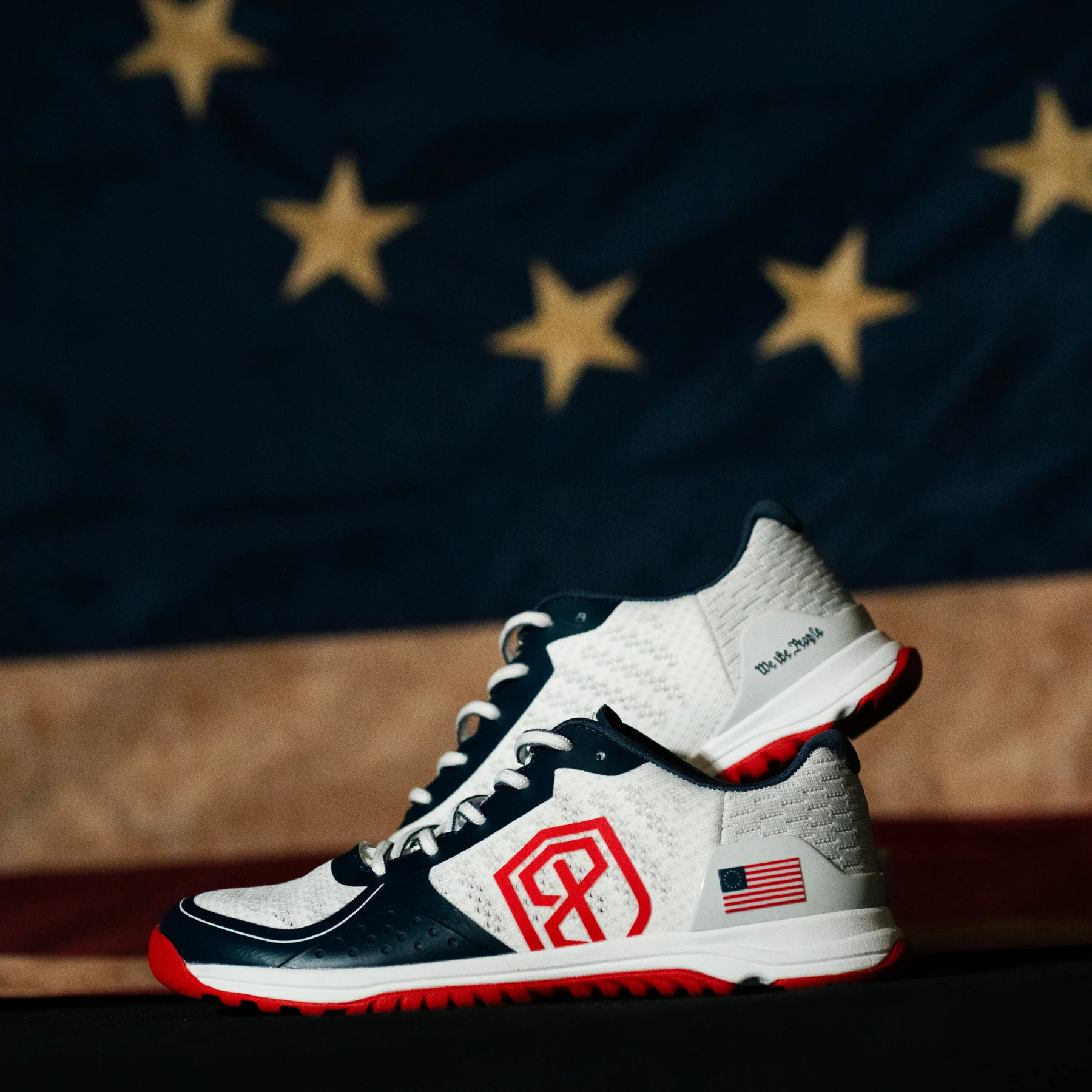 B. P USA Flag Wide Fit Barefoot Training Shoes