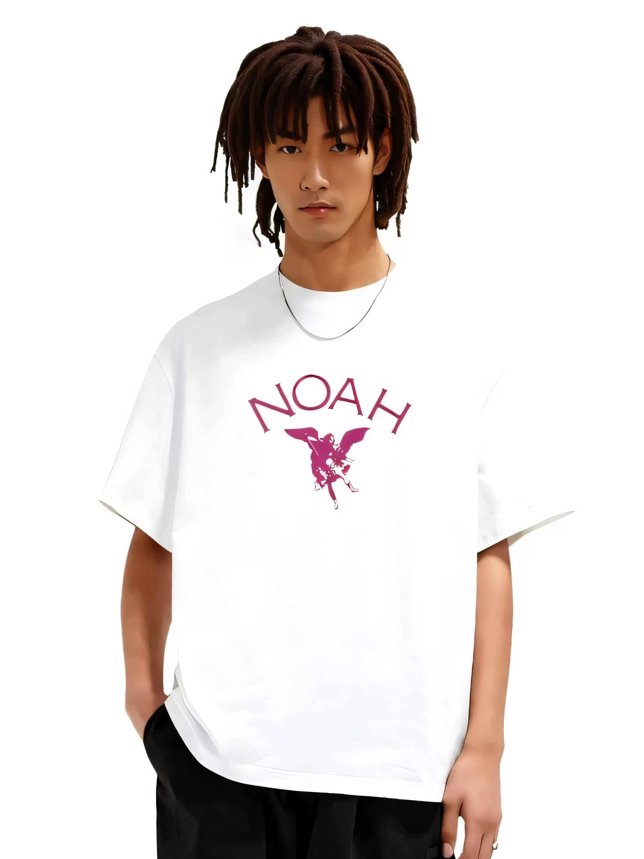 NOAH MARS小众潮牌天使之城翅膀街头美式休闲男士全棉潮流短袖T恤