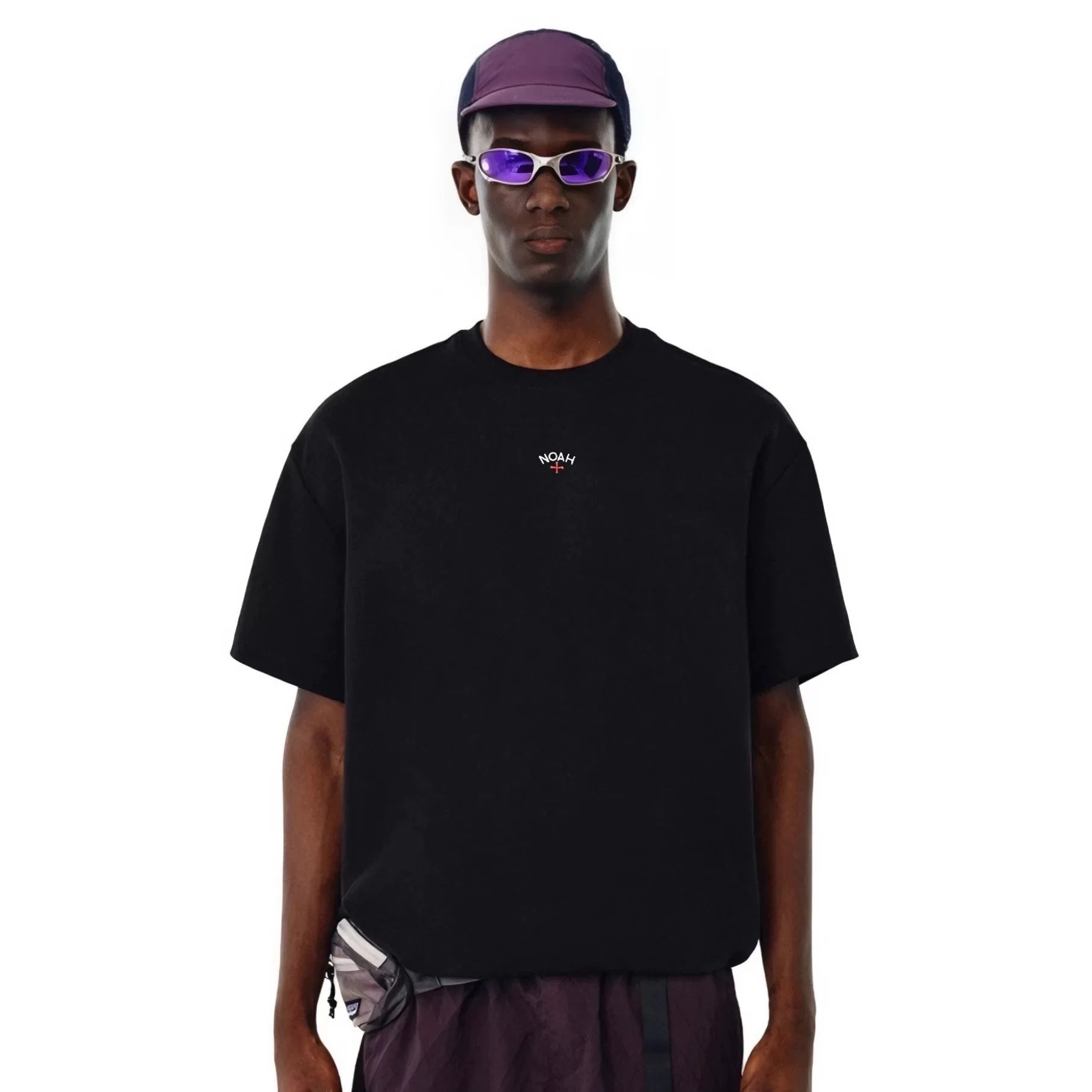 NOAH MARS Cross Embroidered Cotton Tee