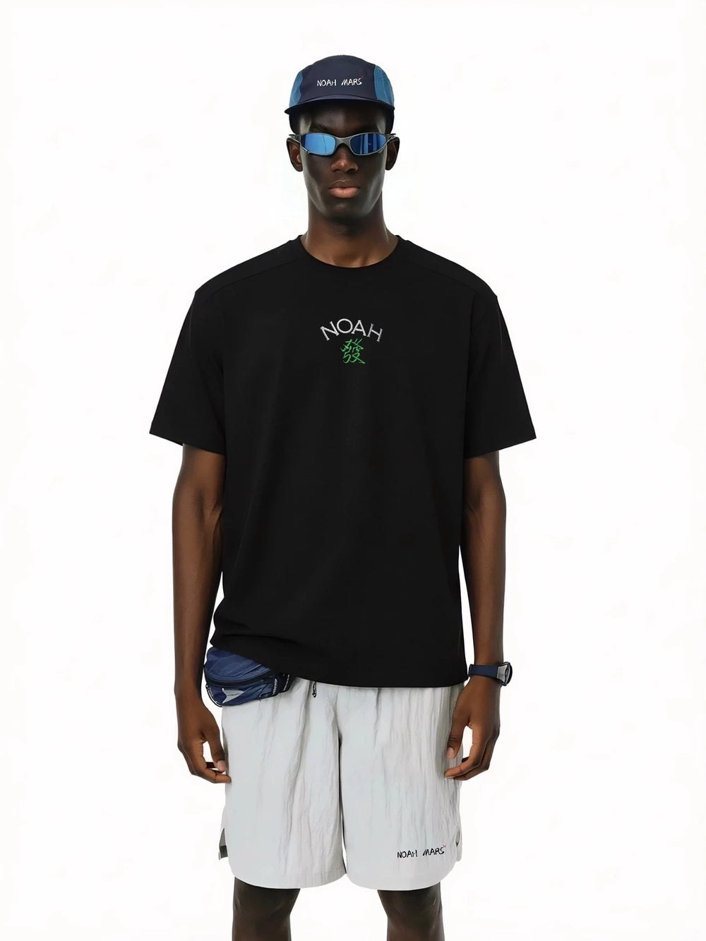 NOAH MARS Fortune Embroidery Pleated Tee