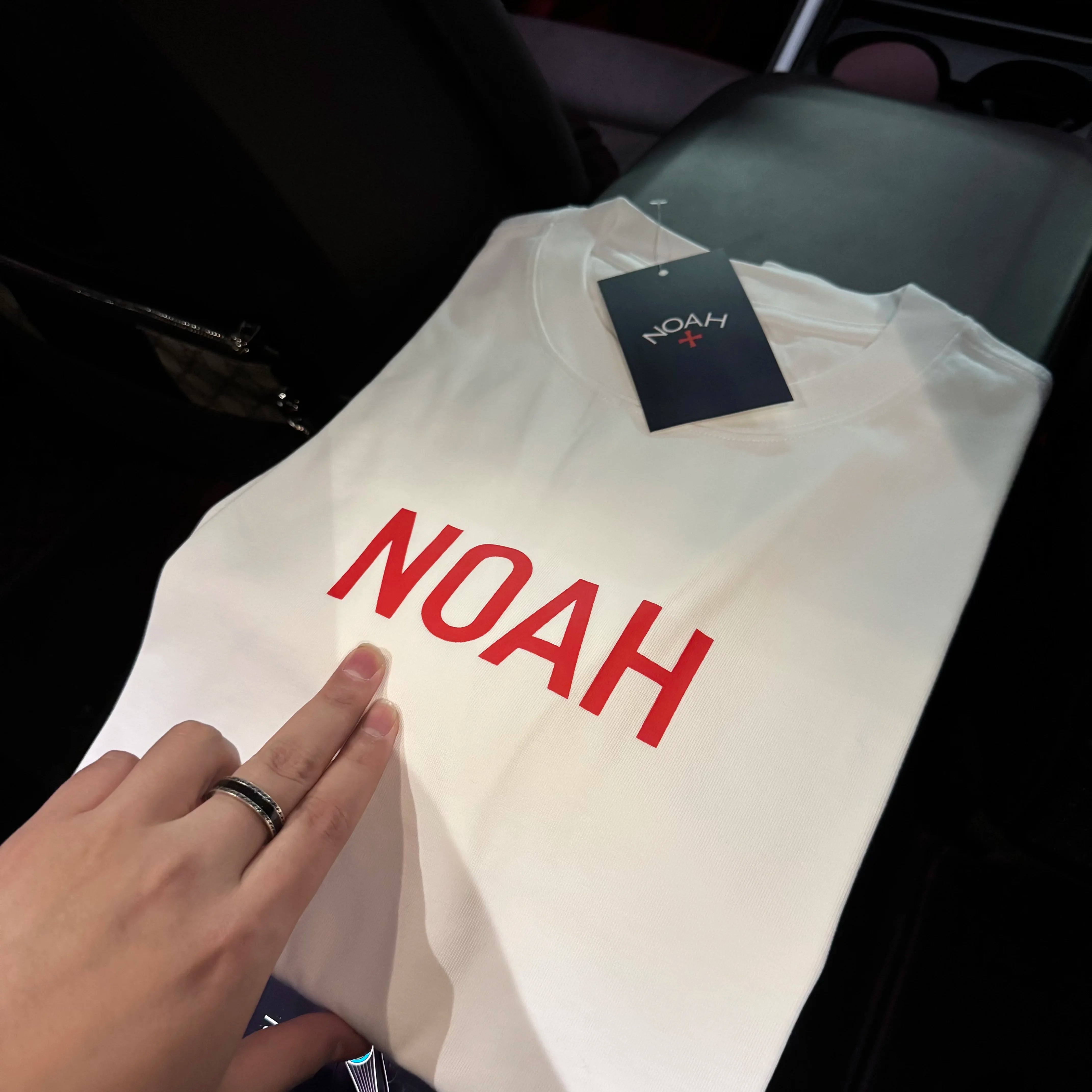 NOAH MARS小众潮牌简约红logo高级美式休闲百搭抗菌全棉短袖T恤男