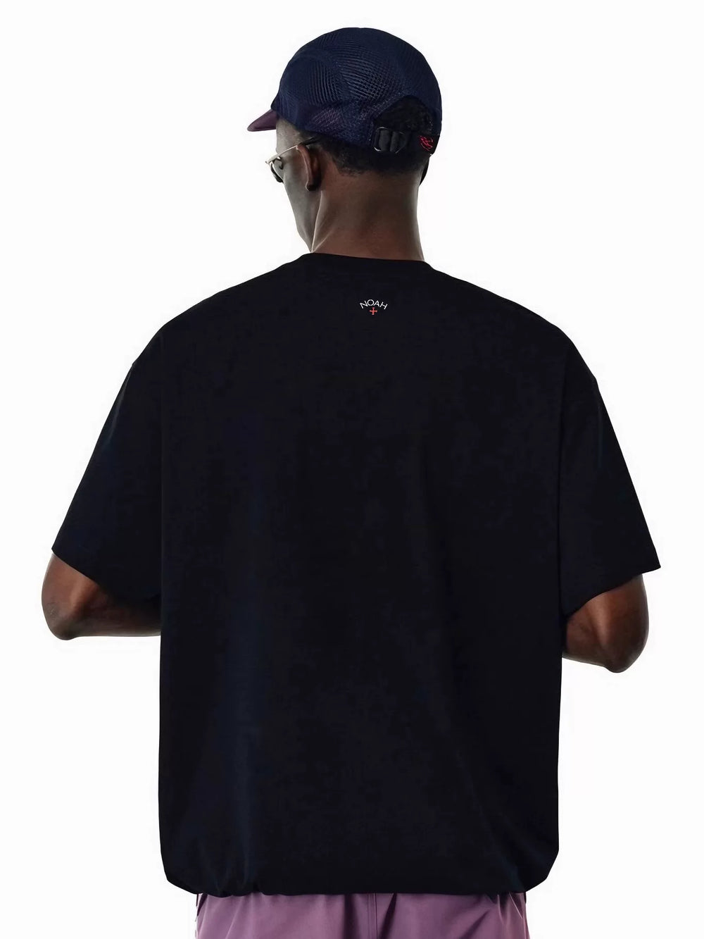 NOAH MARS niche trendy brand with a small cross on the back, American casual, simple, antibacterial, cotton short sleeved T-shirt for men