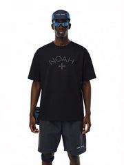 NOAH MARS Cross Print Tee Loose Fit Cotton Streetwear