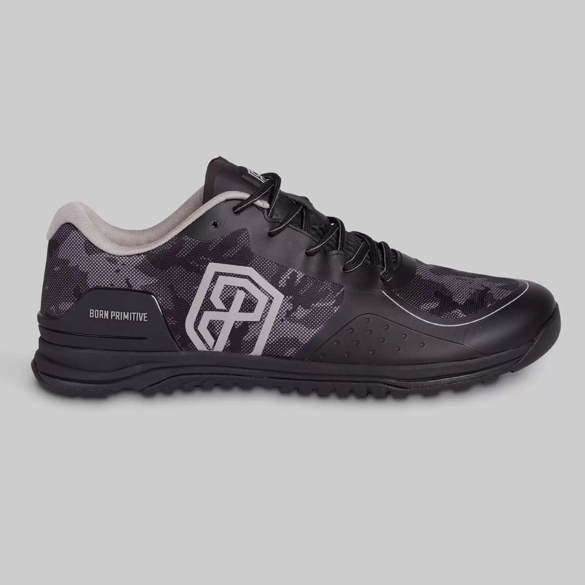 B. P Savage Black Camo Wide Fit Cross Training Shoes
