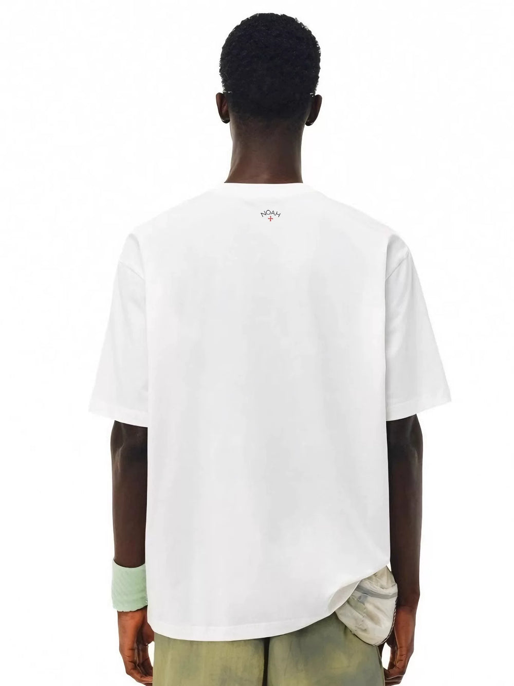 NOAH MARS niche trendy brand with a small cross on the back, American casual, simple, antibacterial, cotton short sleeved T-shirt for men