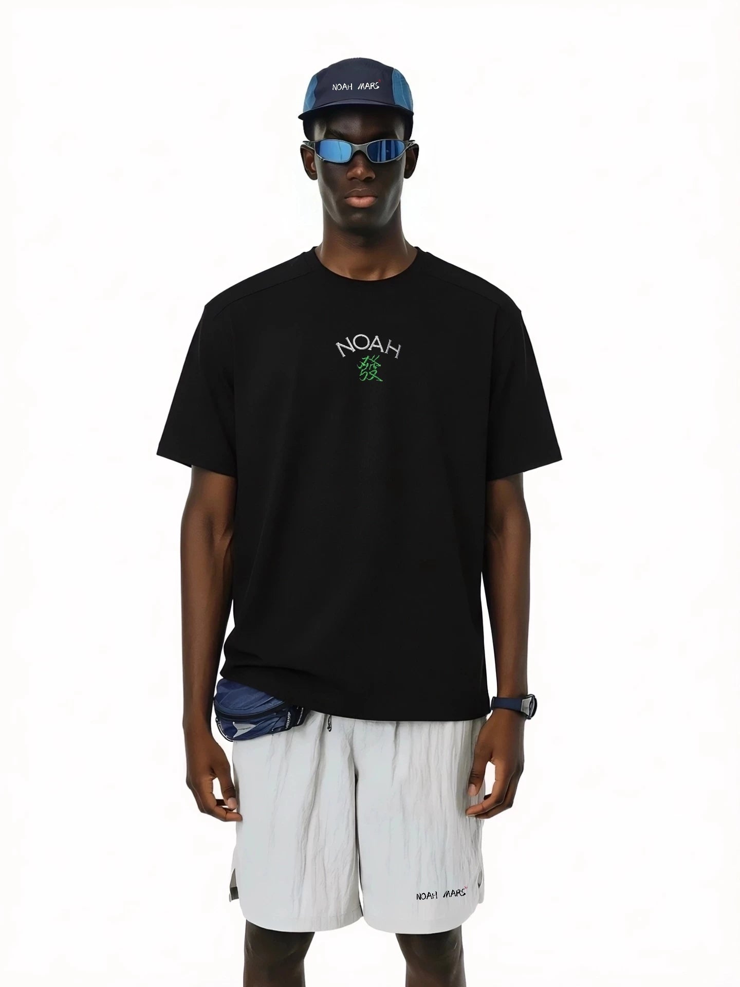 NOAH MARS Fortune Embroidery Pleated Tee