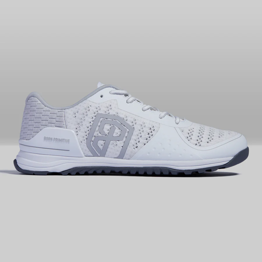 B. P White Grey Wide Fit Barefoot Training Shoes