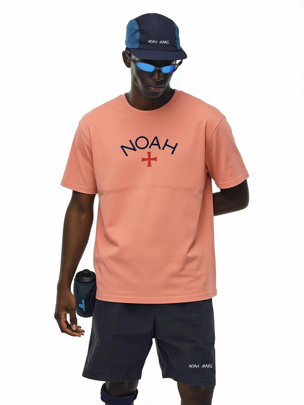 NOAH MARS Cross Print Tee Loose Fit Cotton Streetwear