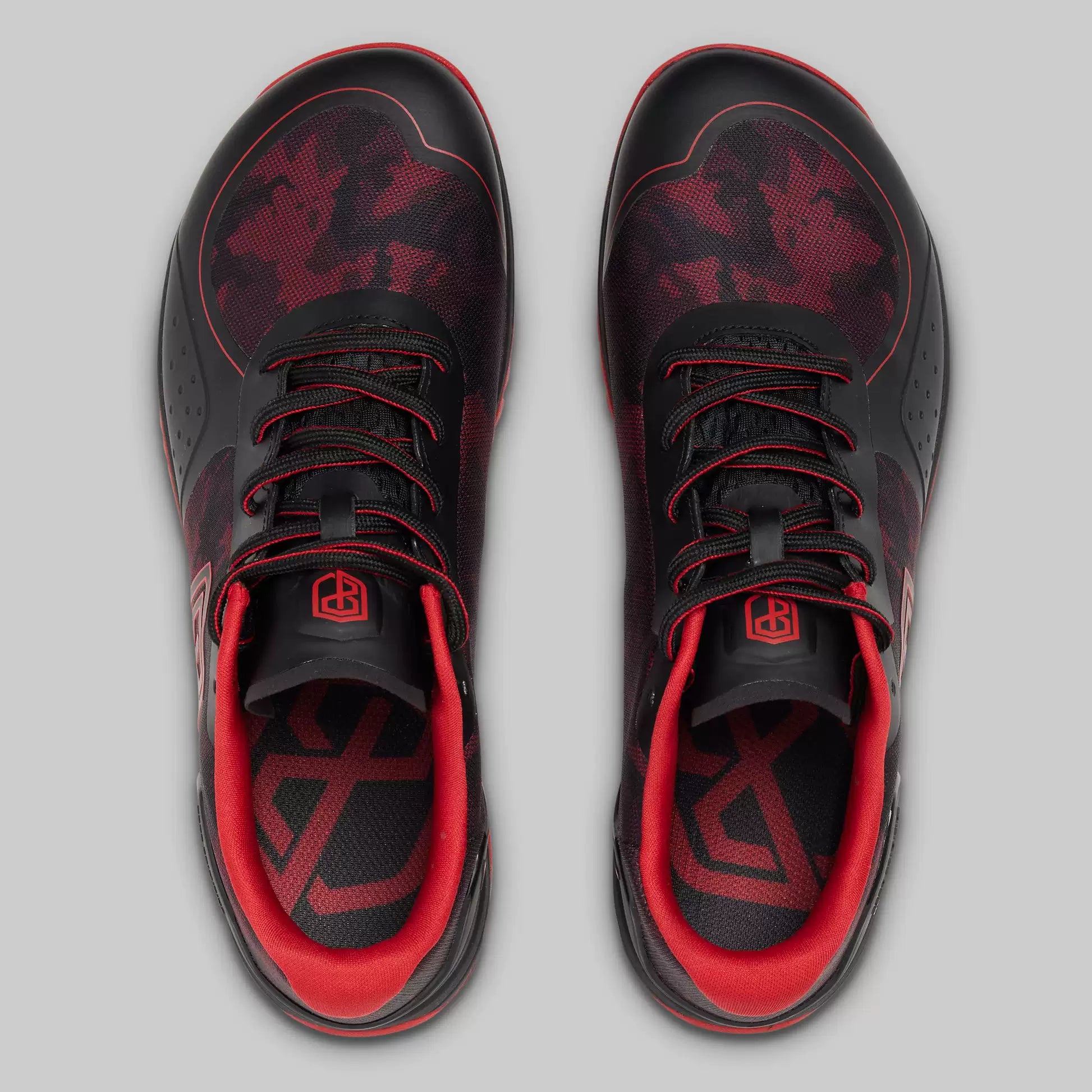 B. P Savage Red Camo Wide Fit Cross Training Shoes