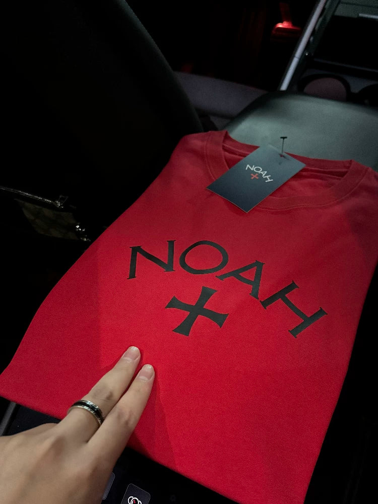 NOAH MARS小众潮牌十字架简约美式休闲情侣潮流老钱风全棉短袖T恤