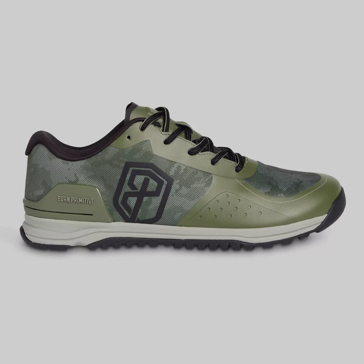 B. P Savage Camo Green Wide Fit Cross Training Shoes