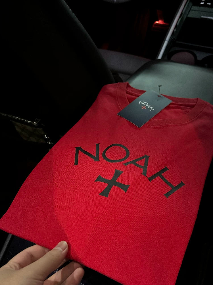 NOAH MARS小众潮牌十字架简约美式休闲情侣潮流老钱风全棉短袖T恤