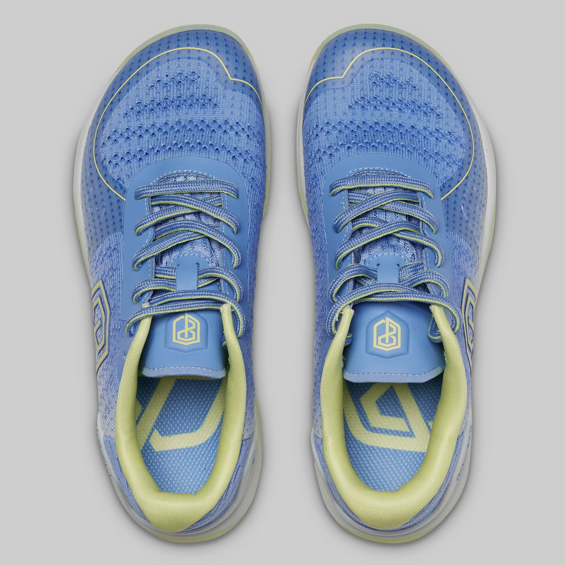 B. P Savage Blue Yellow Wide Fit Cross Training Shoes