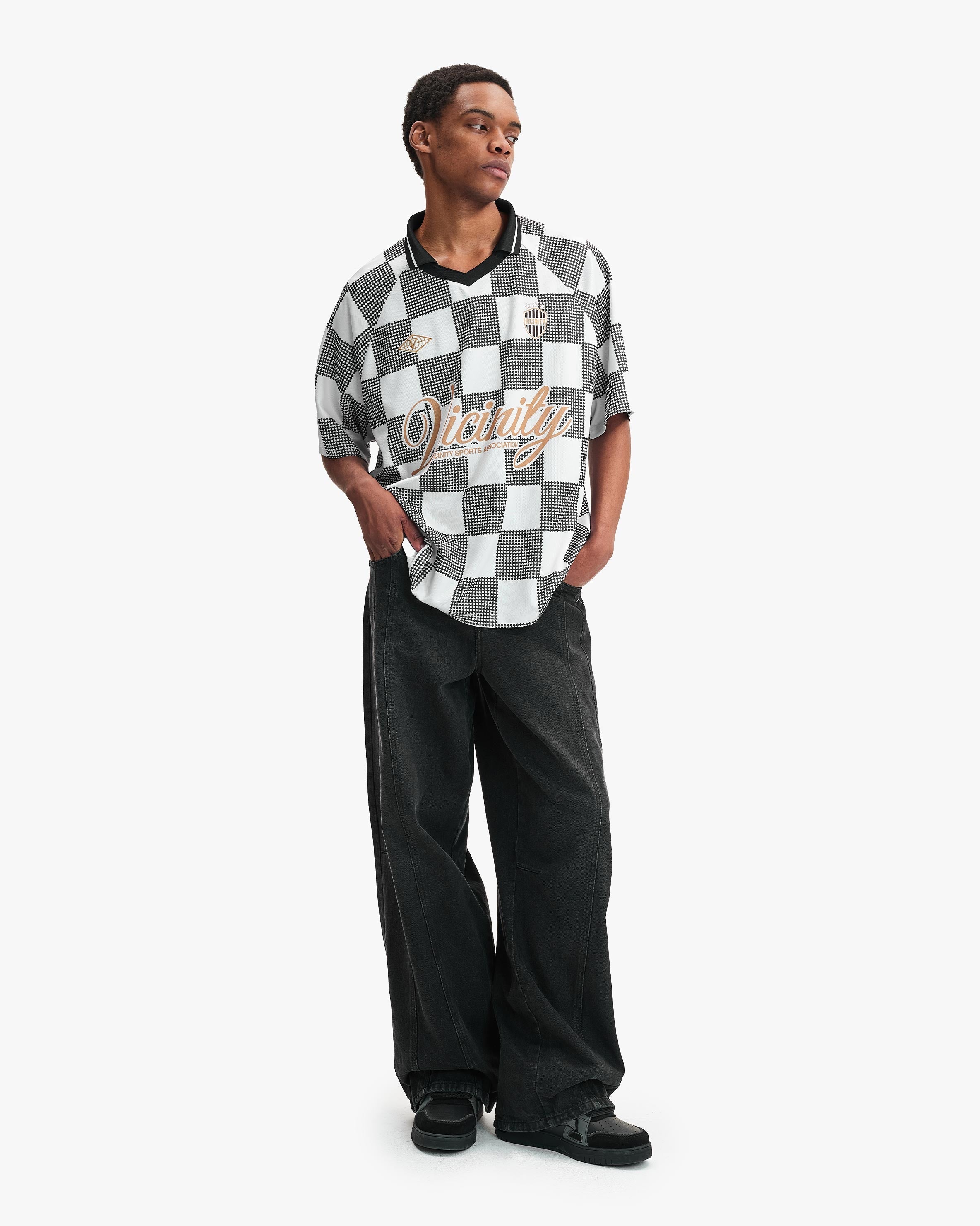 CARO CHECKER JERSEY BLACK/WHITE