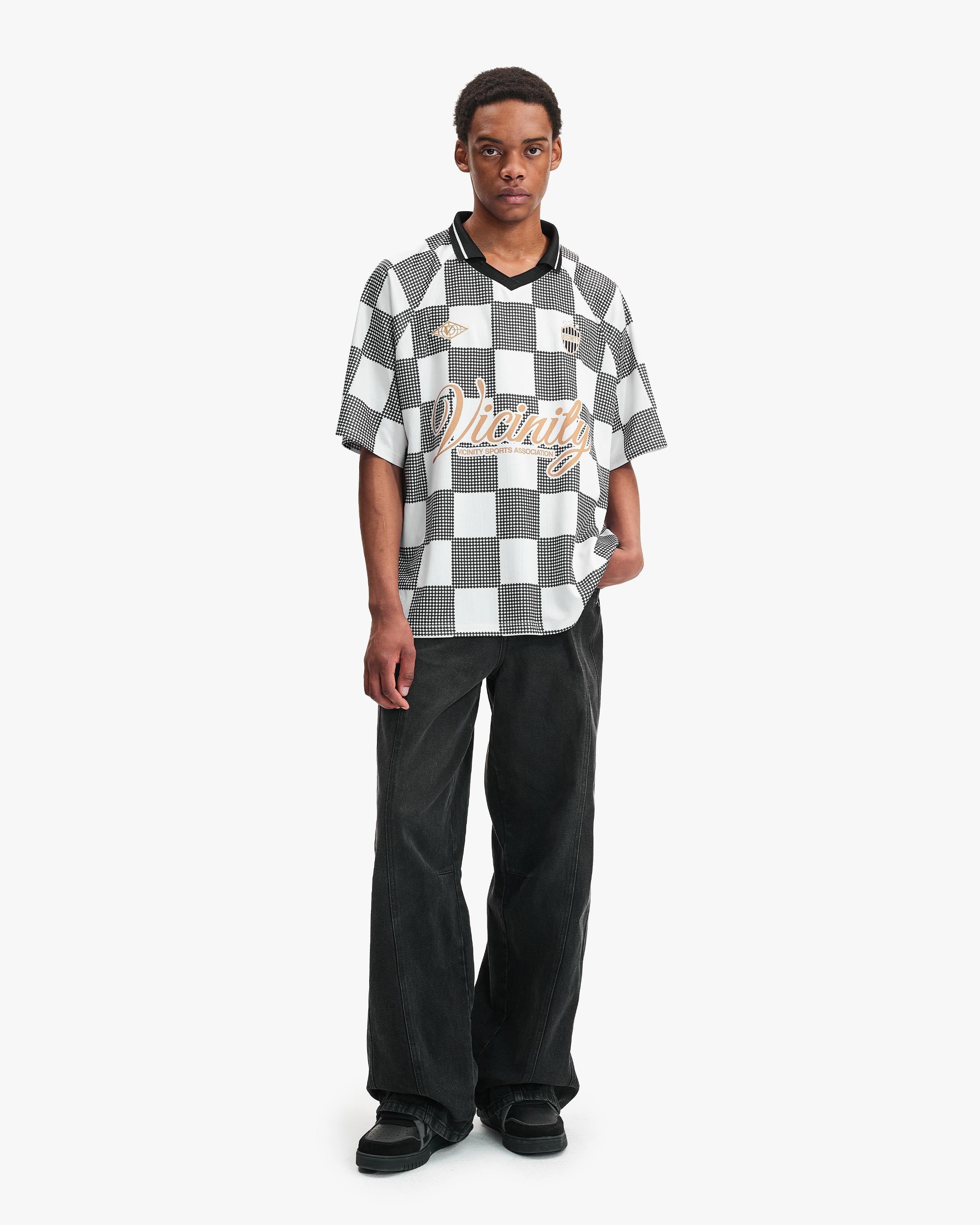 CARO CHECKER JERSEY BLACK/WHITE