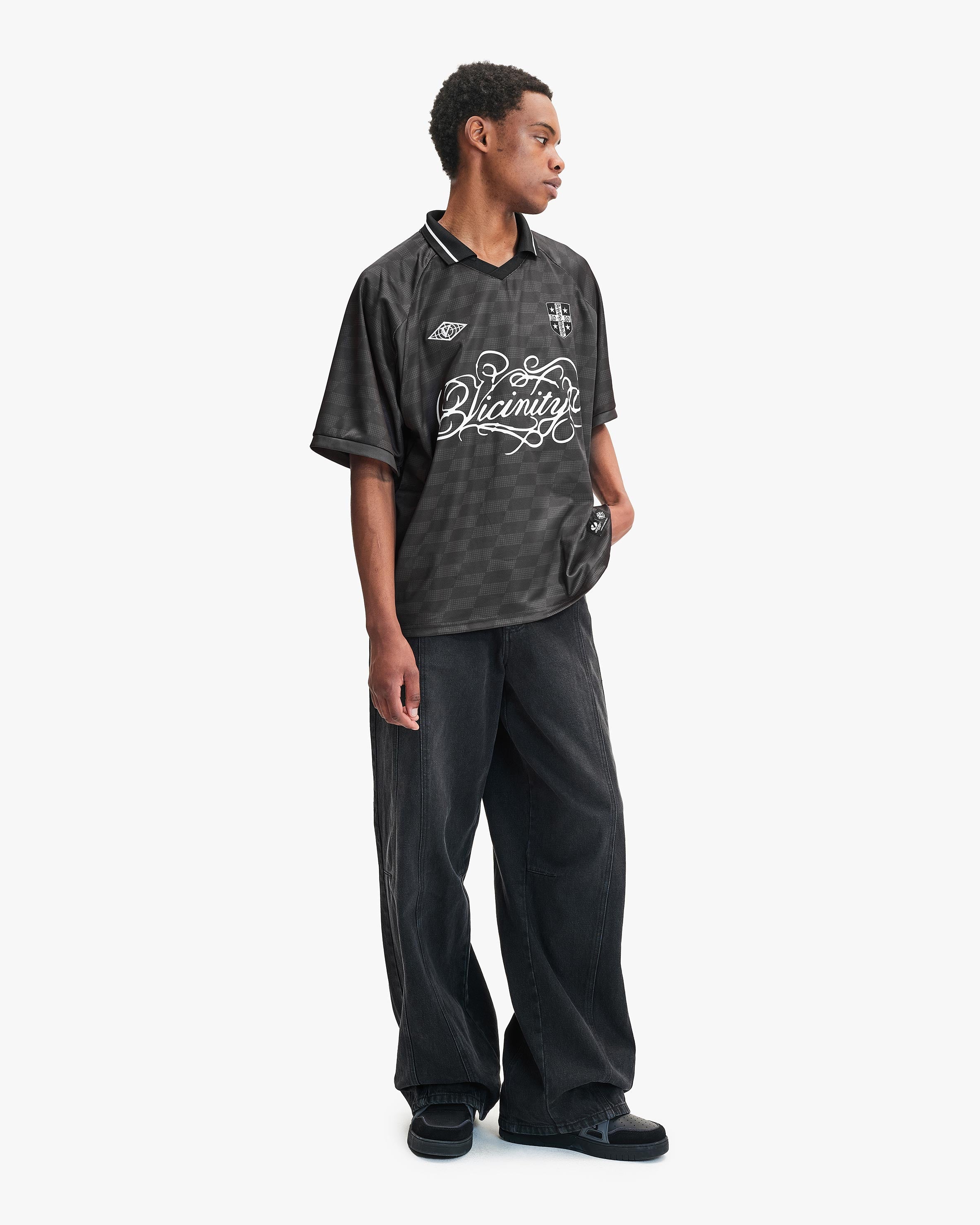CHECKERED BW JERSEY BLACK