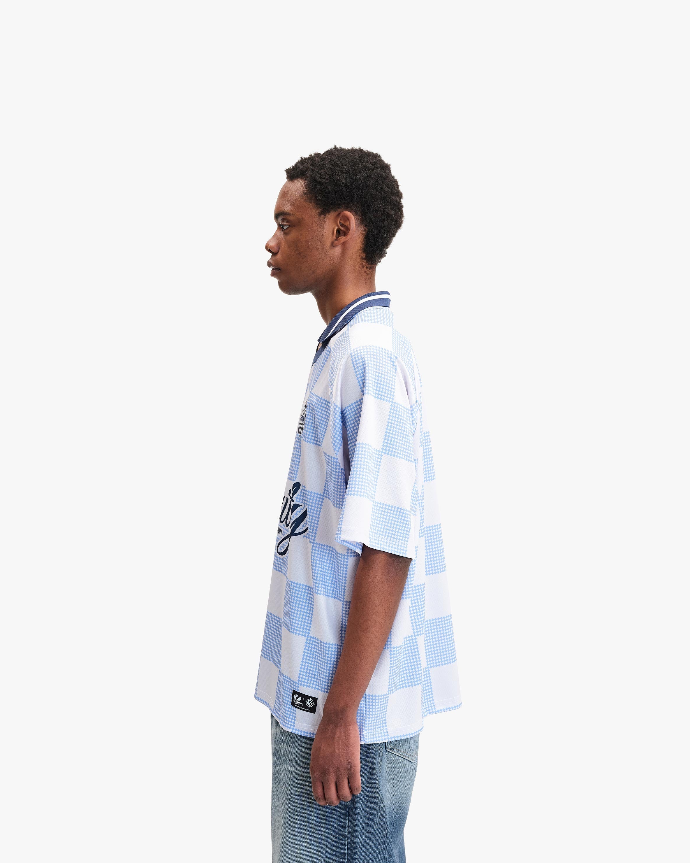 CARO CHECKER JERSEY BLUE/WHITE
