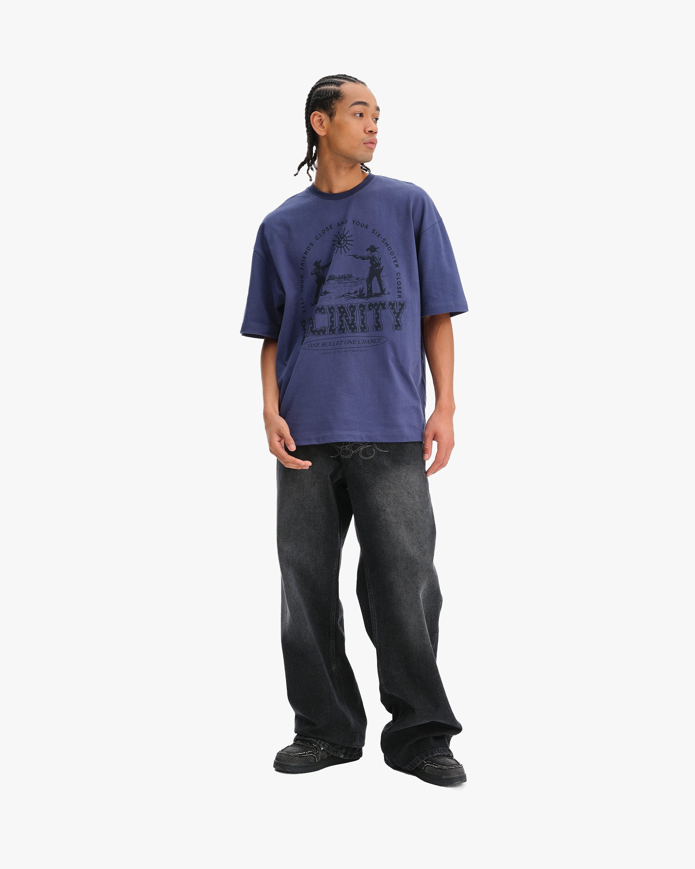 SIX SHOOTER DUEL TEE NAVY