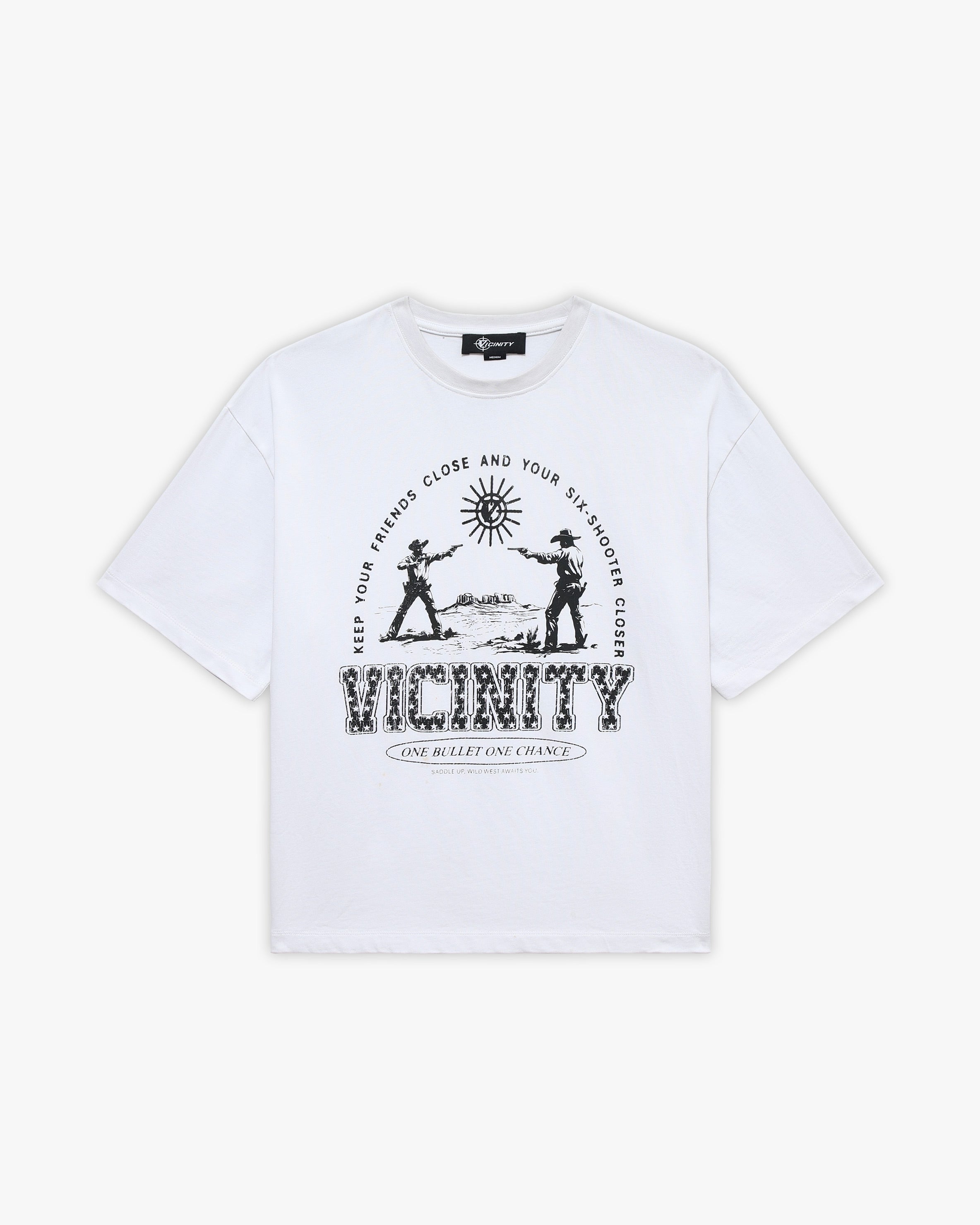 SIX SHOOTER DUEL TEE WHITE