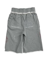 Saint Vanity Badgers Long Shorts Grey