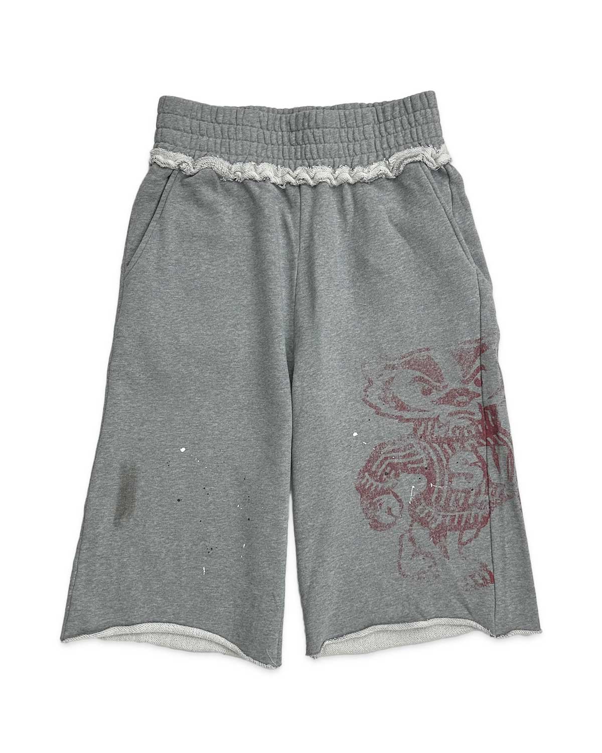 Saint Vanity Badgers Long Shorts Grey
