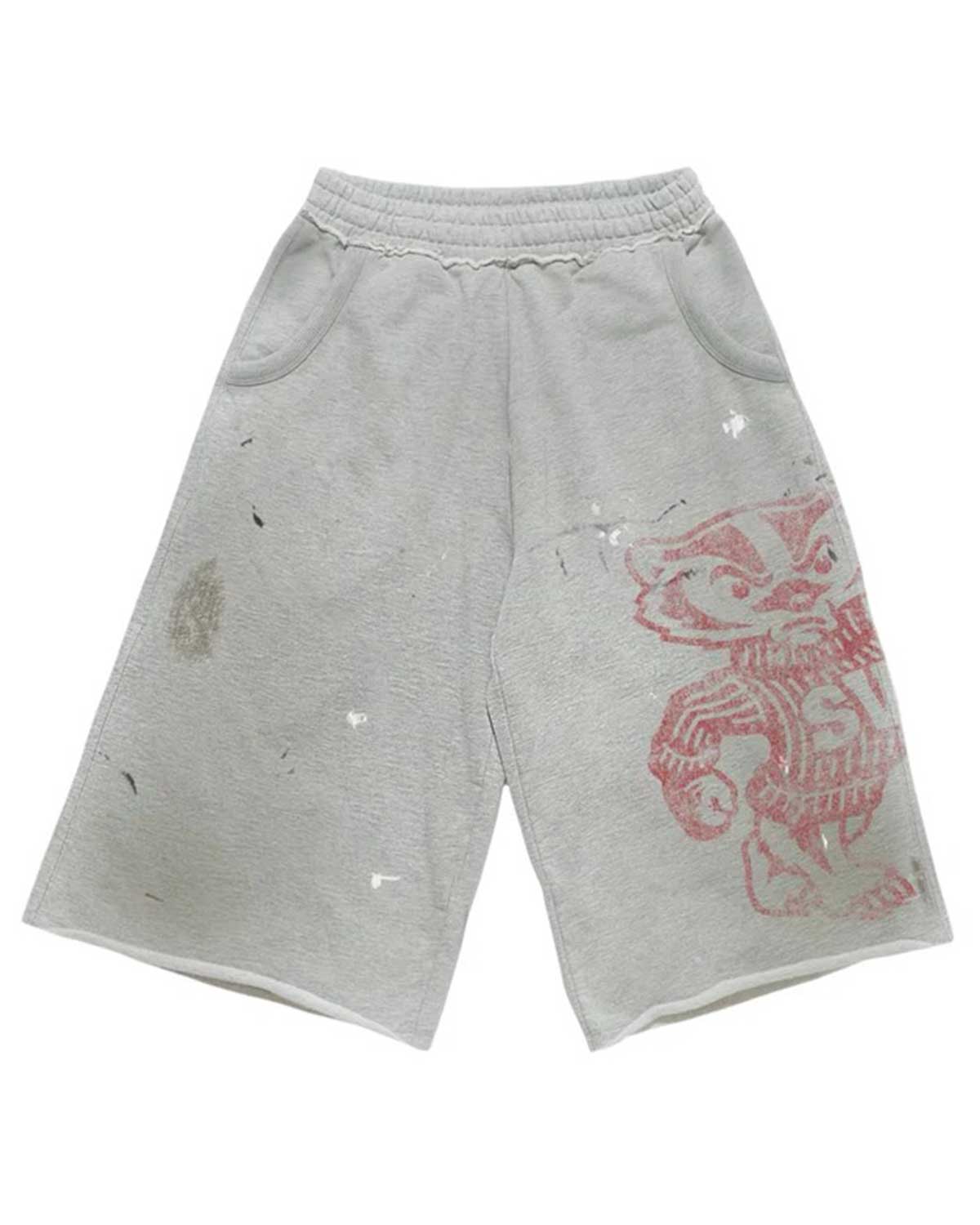 Saint Vanity Badgers Long Shorts Grey