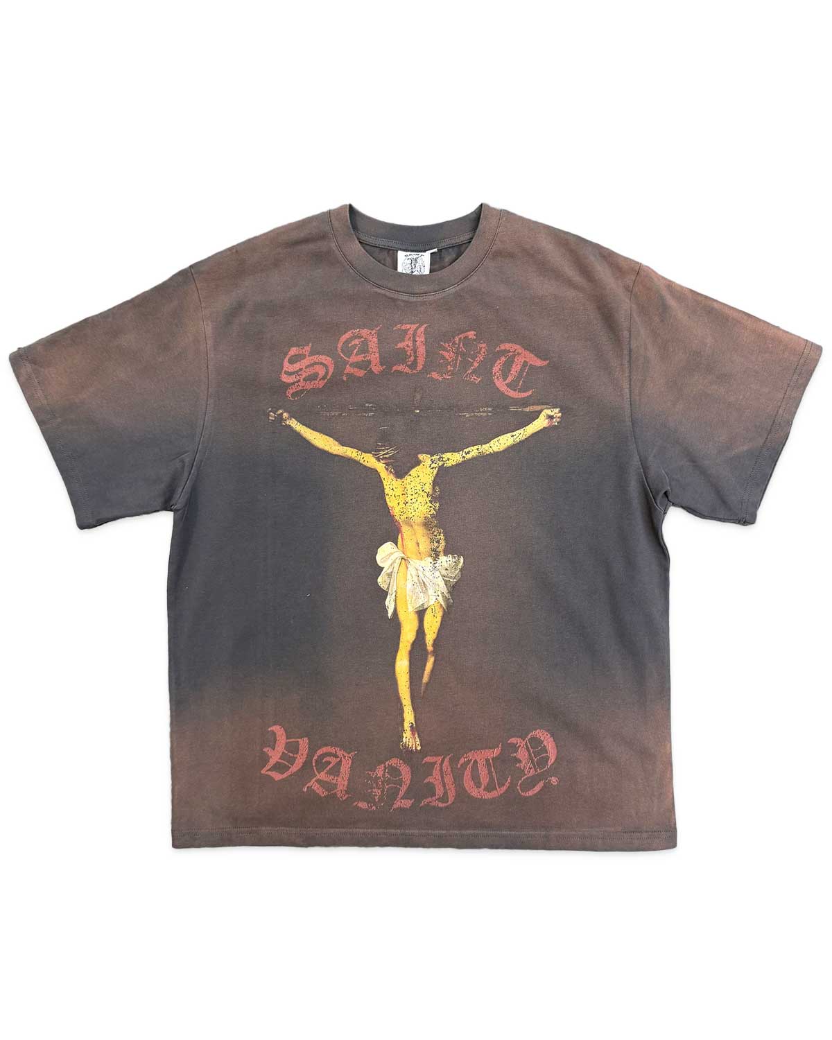 Saint Vanity Crucified Tee Washed Brown