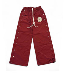 Saint Vanity Nylon Button Long Pants Red