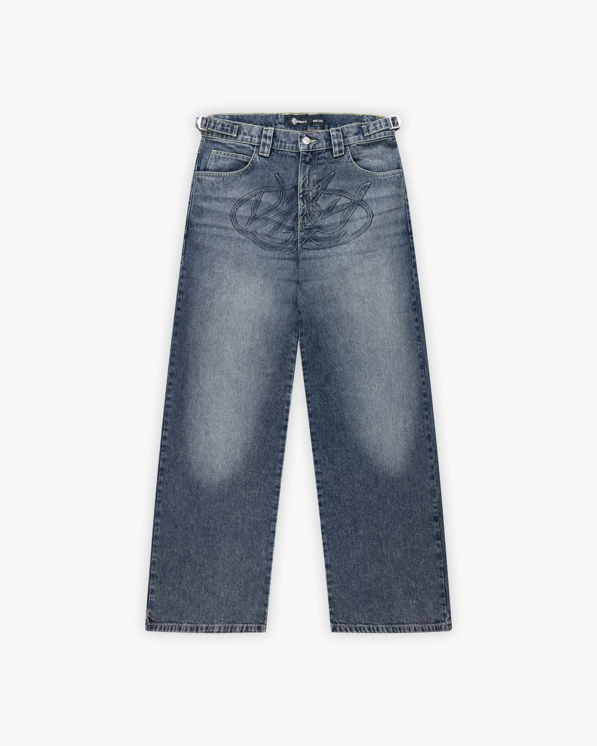 EMBOSSED SCRIPT LOGO DENIM BLUE