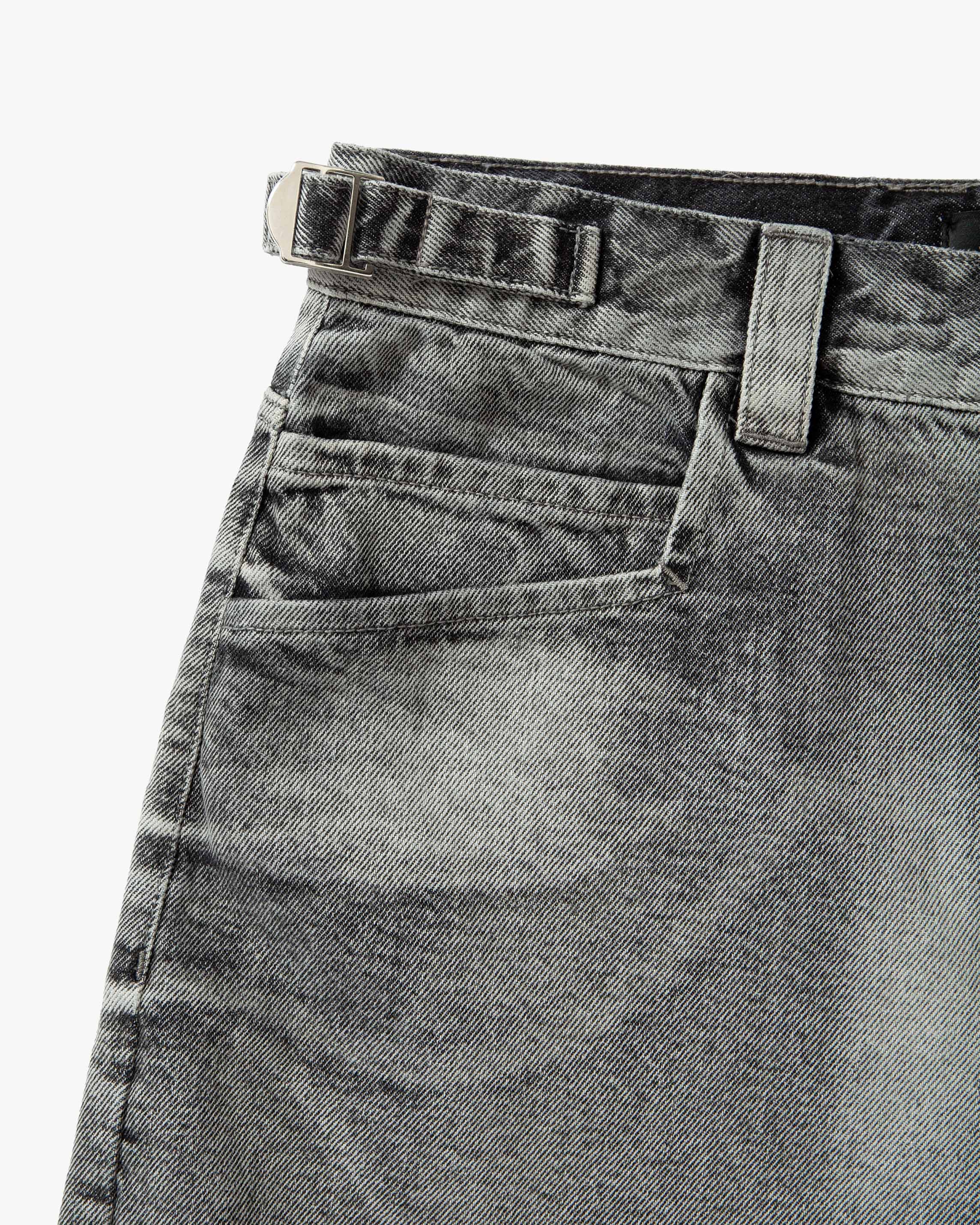 IVORY DENIM JORTS