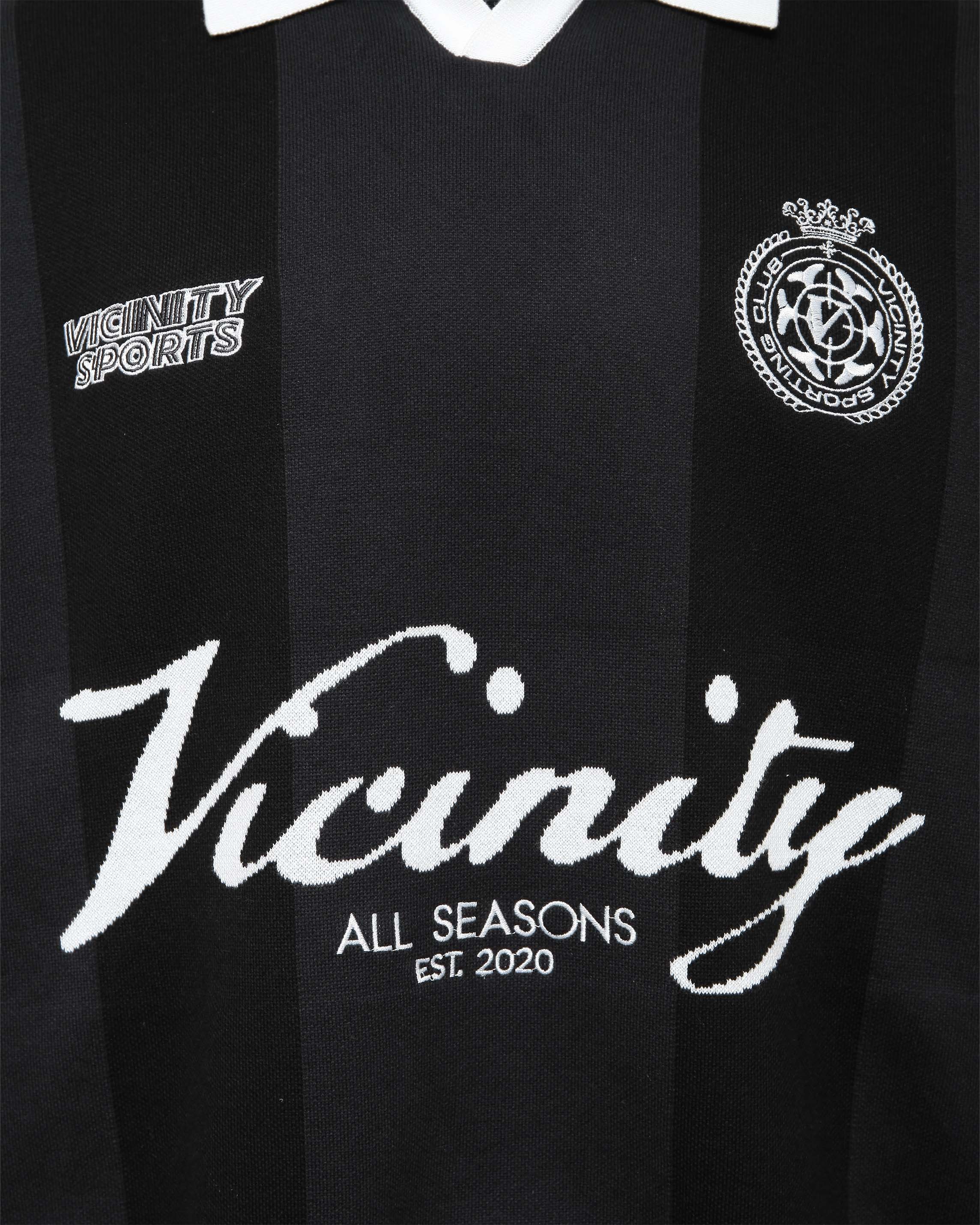 SPORTS TEAM JERSEY KNIT BLACK
