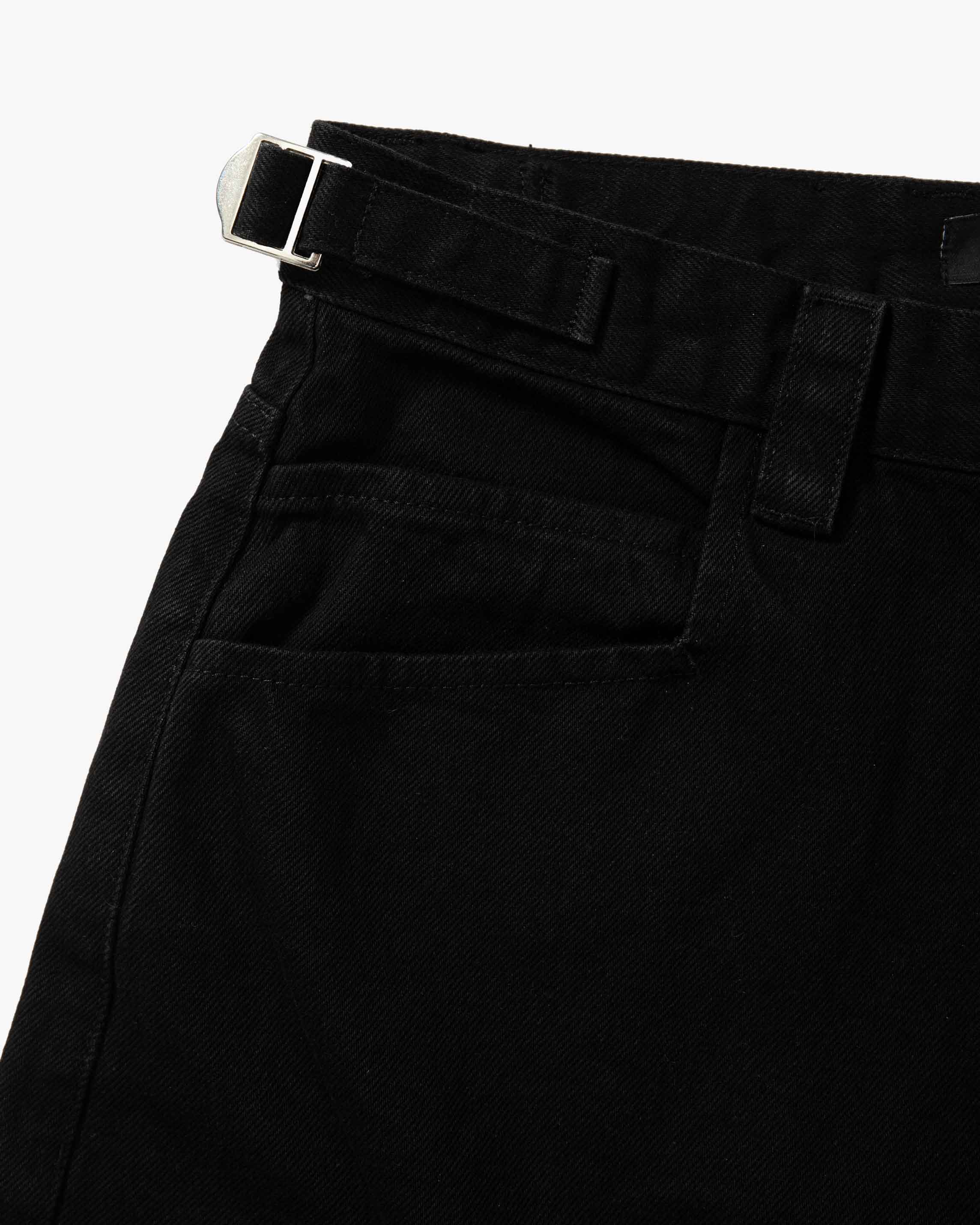 MIDNIGHT BLACK DENIM JORTS