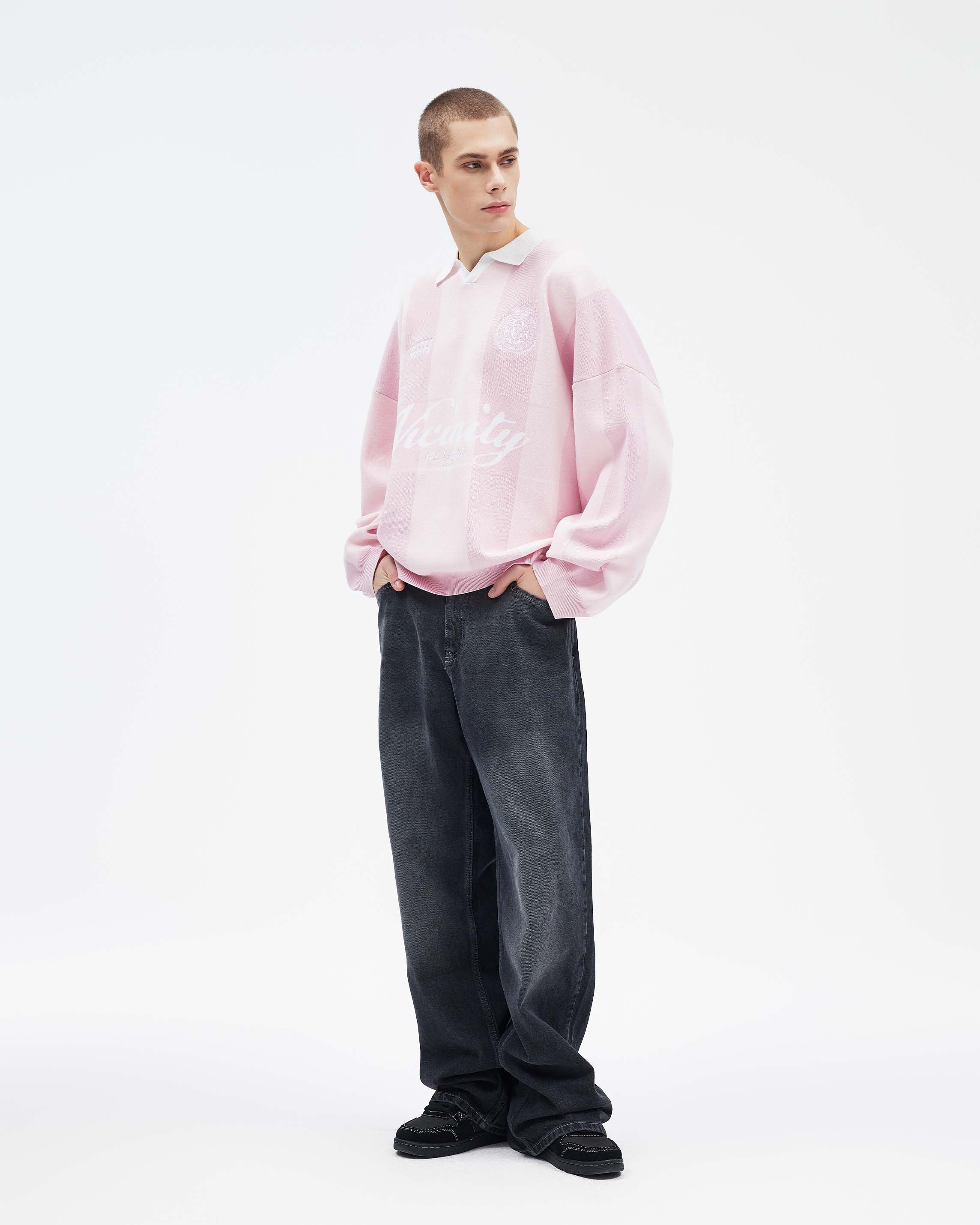 SPORTS TEAM JERSEY KNIT PINK
