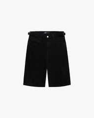 MIDNIGHT BLACK DENIM JORTS