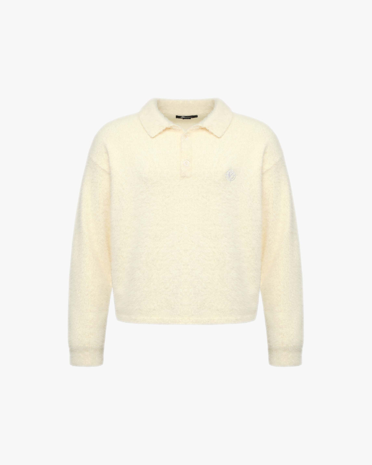 FAUX MINK POLO SWEATER CREAM
