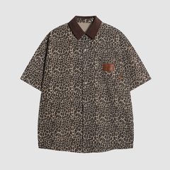 Vintage Leopard Cotton Shirts