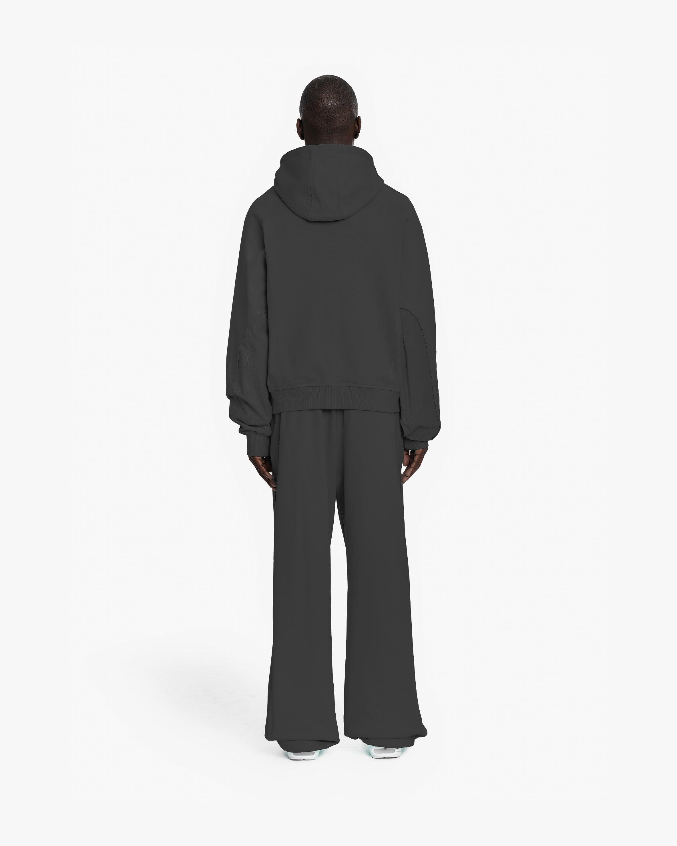 INSIDE OUT ZIP HOODIE ASH GREY