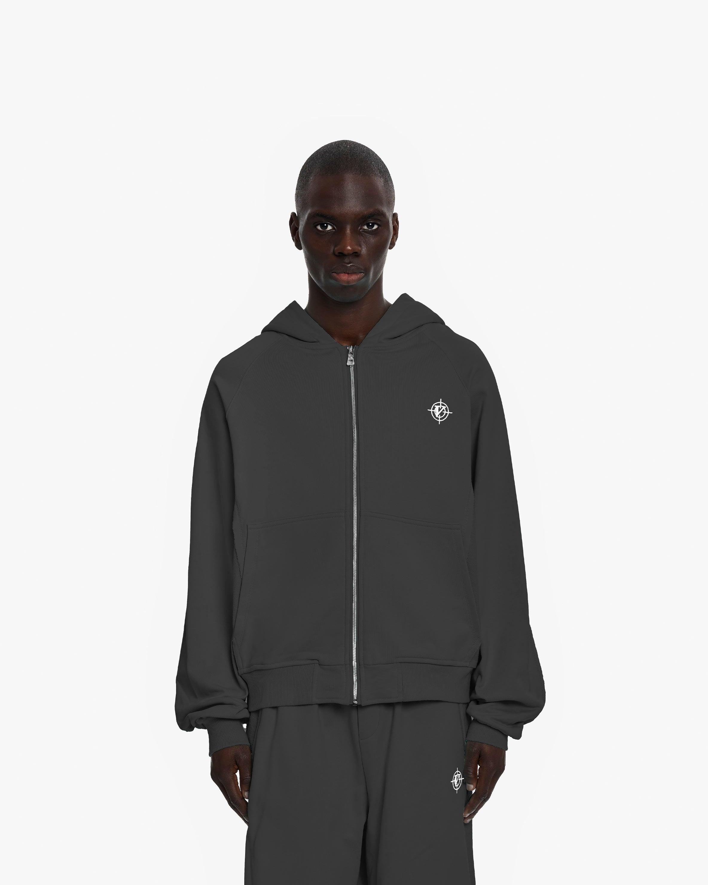 INSIDE OUT ZIP HOODIE ASH GREY (OLD SIZING)