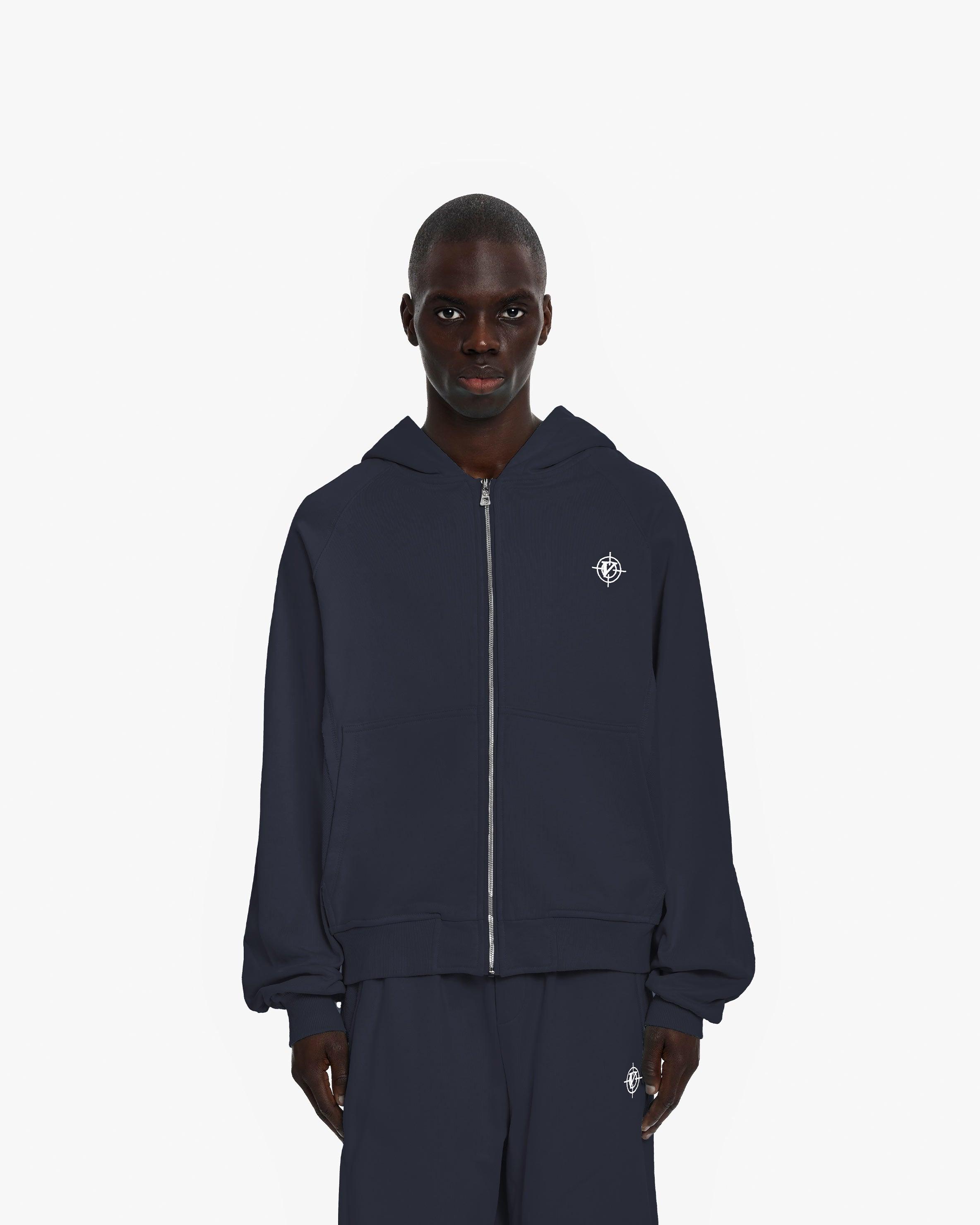 INSIDE OUT ZIP HOODIE NAVY (OLD SIZING)