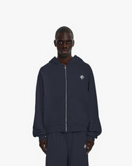 INSIDE OUT ZIP HOODIE NAVY (OLD SIZING)