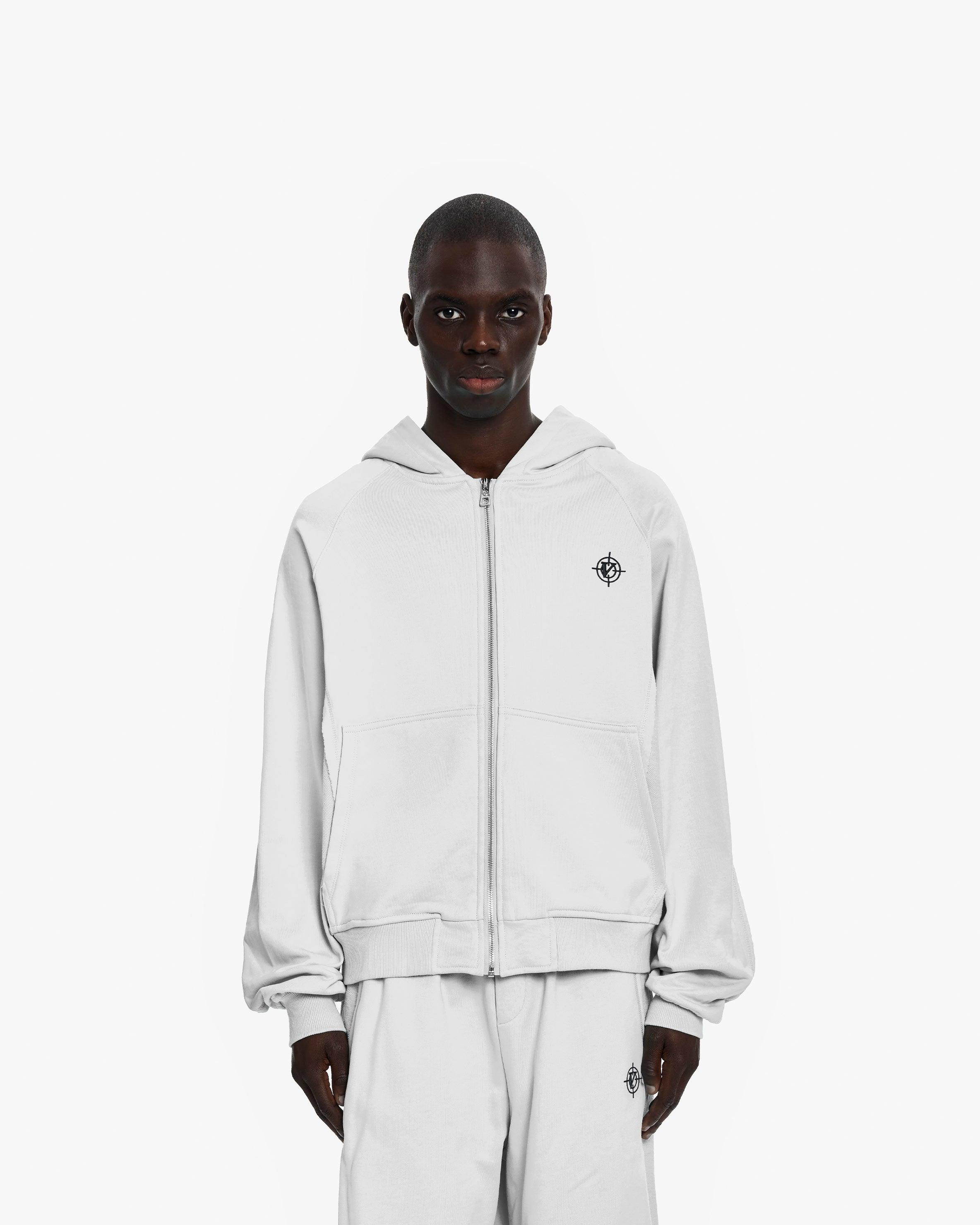 INSIDE OUT ZIP HOODIE LIGHT GREY (OLD SIZING)