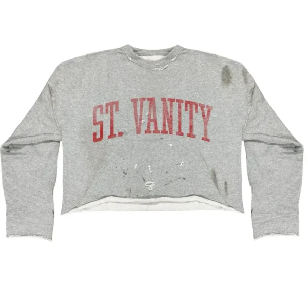 Saint Vanity Distressed Letter Long Sleeve Top & Graphic Shorts Set